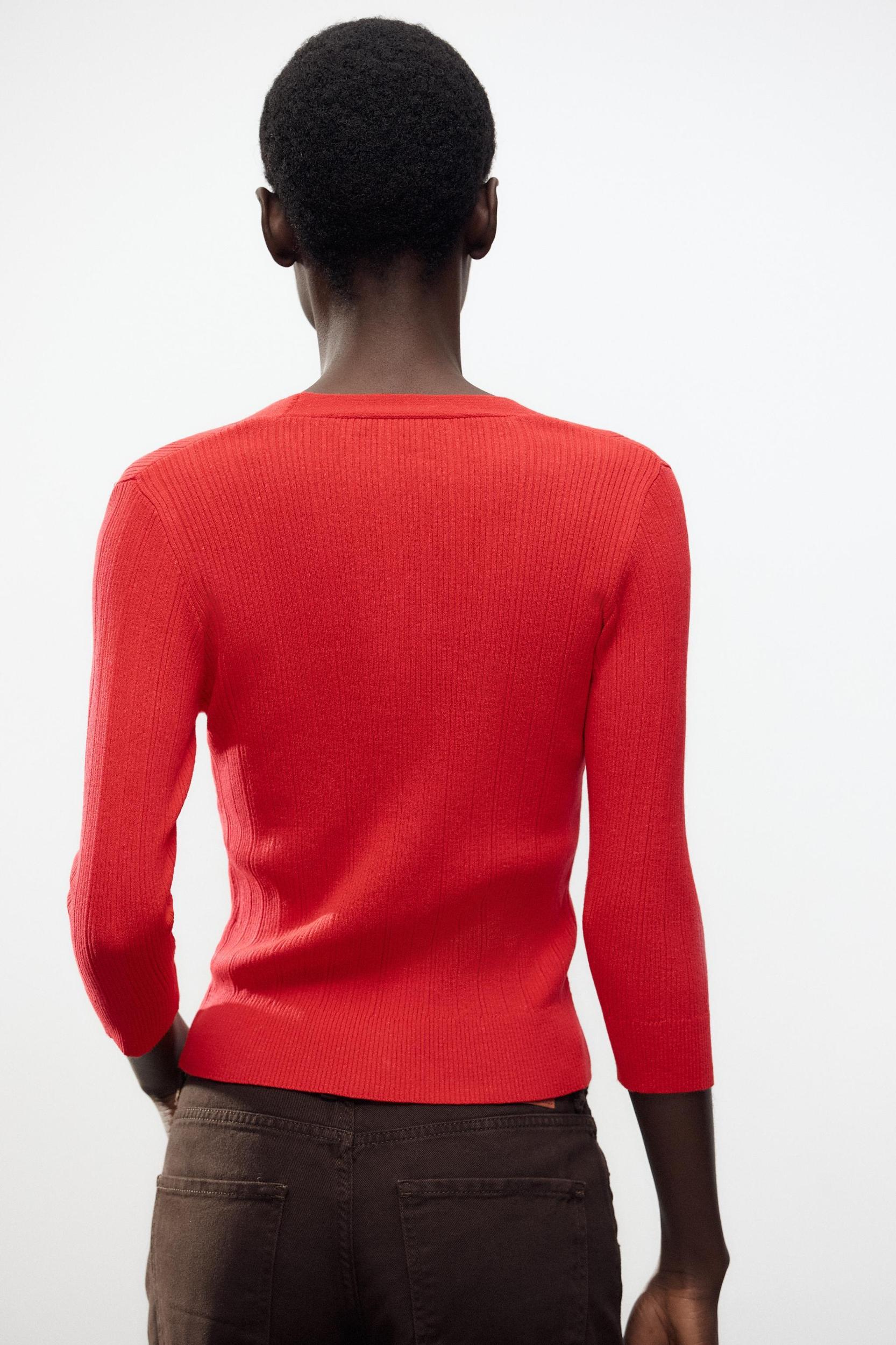 RIBBED KNIT CARDIGAN Product Image