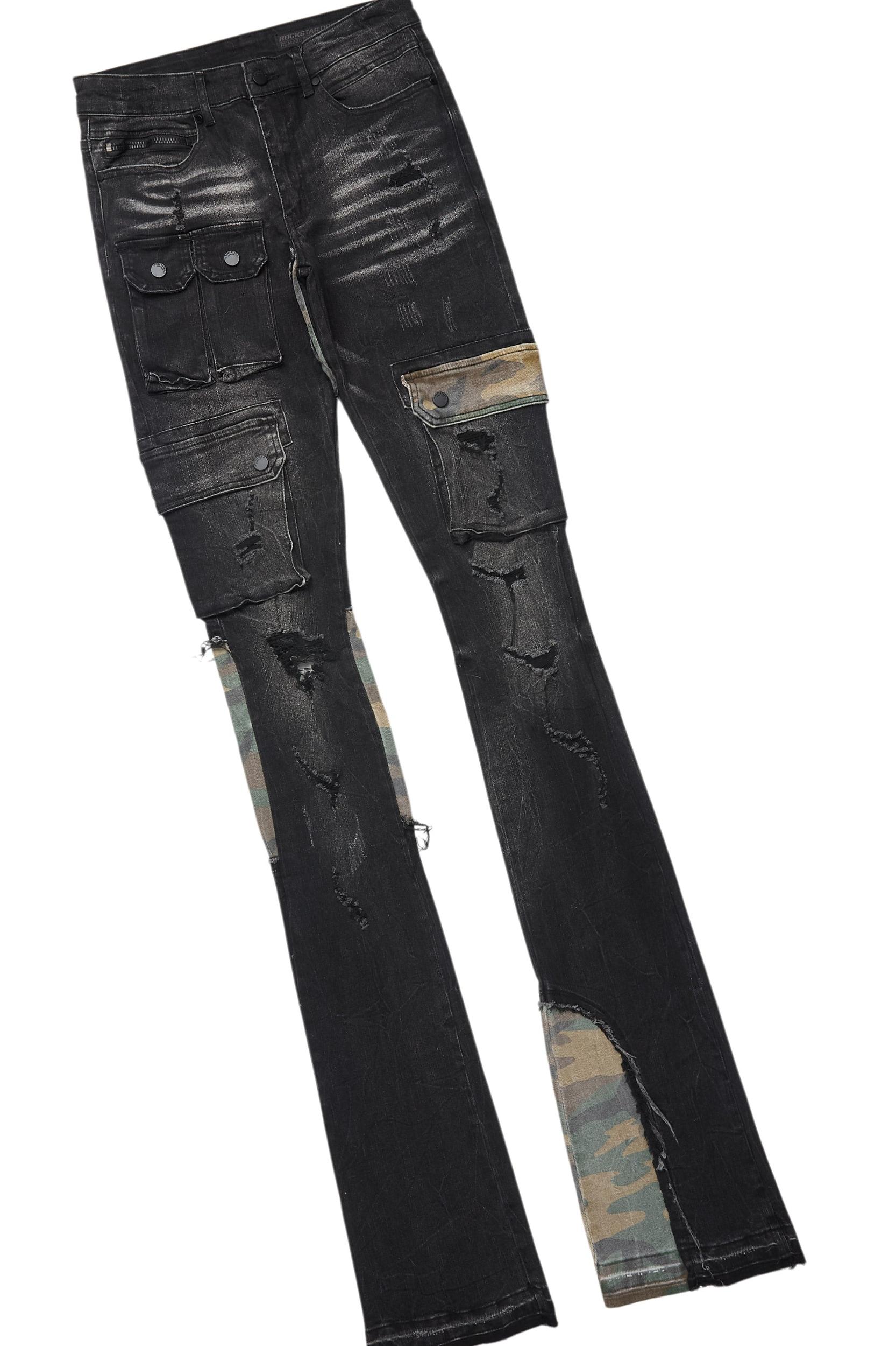 Beno Black T-Shirt/Super Stacked Flare Jean Bundle Male Product Image