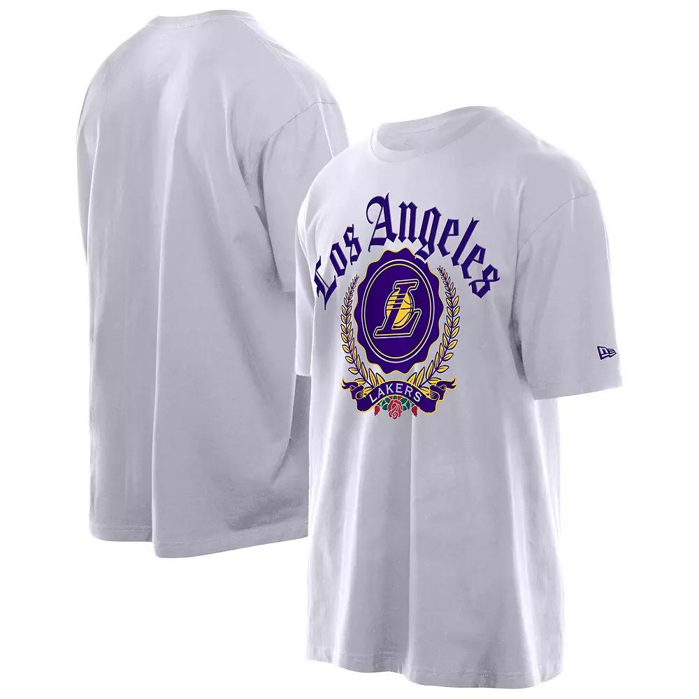 Men's New Era White Los Angeles Lakers Throwback Prep Over Product Image
