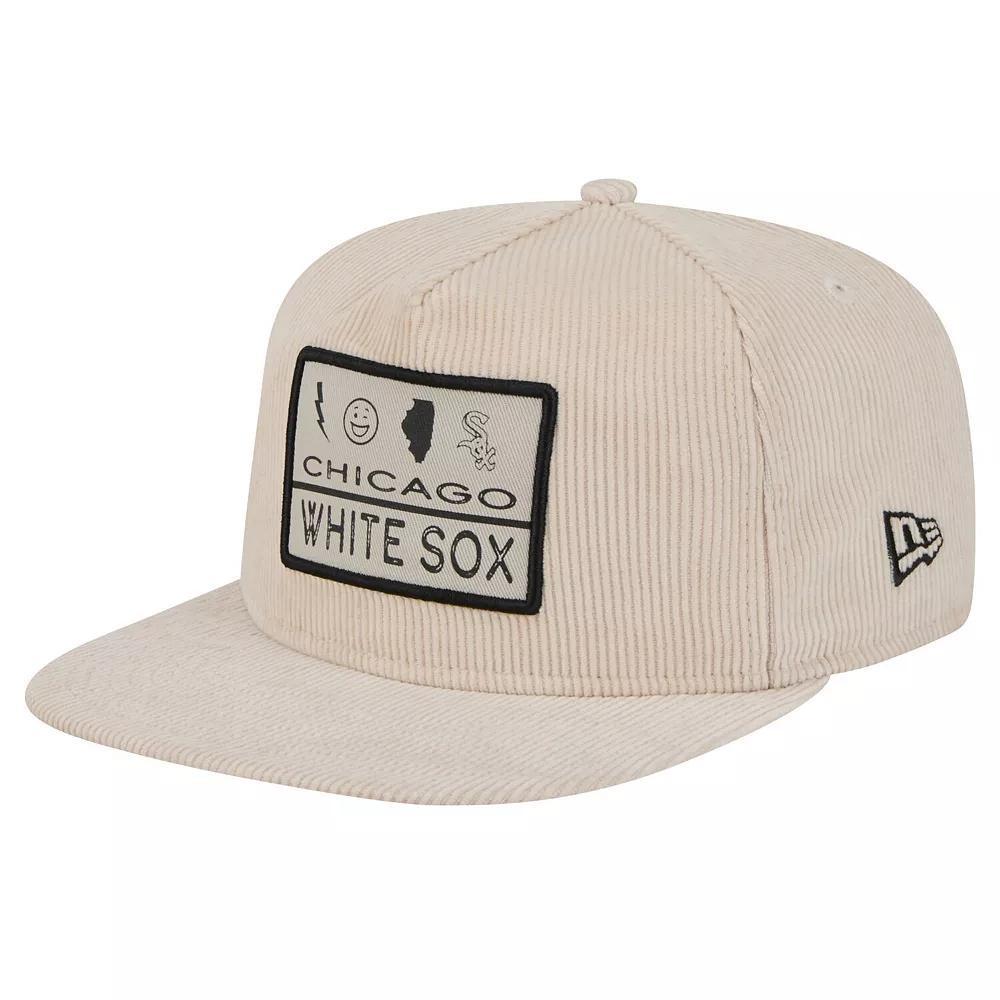 Men's New Era Khaki Chicago White Sox Summer Essential Golfer Snapback Hat, Beig K Product Image
