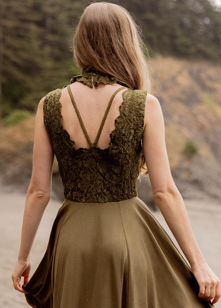 Layana Dress in Olive Female Product Image