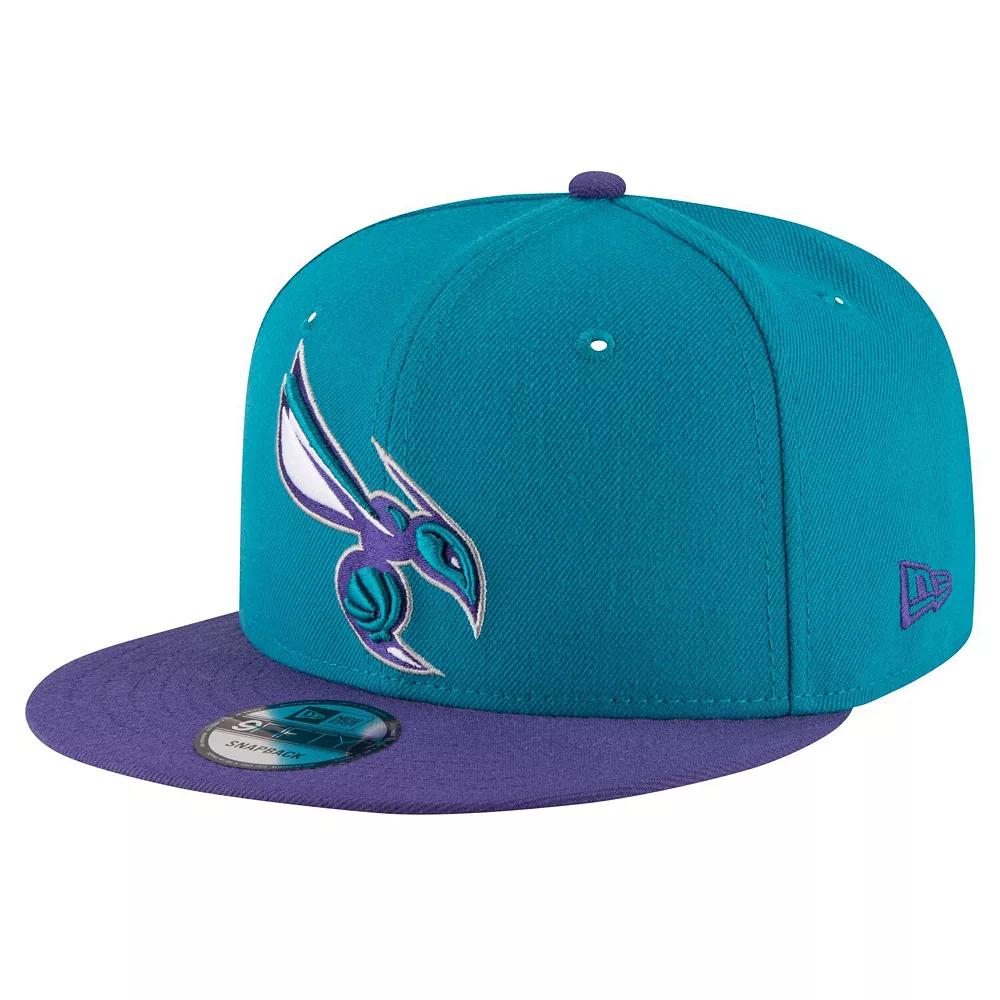 Men's New Era Teal/Purple Charlotte Hornets Official Team Color 2Tone 9FIFTY Snapback Hat, Chr Blue Product Image