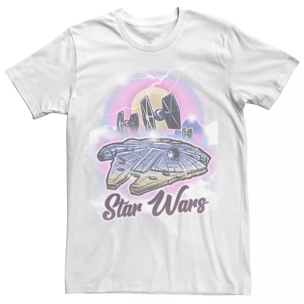 Men's Star Wars Millennium Falcon Airbrush Graphic Tee, Size: XL, White Product Image