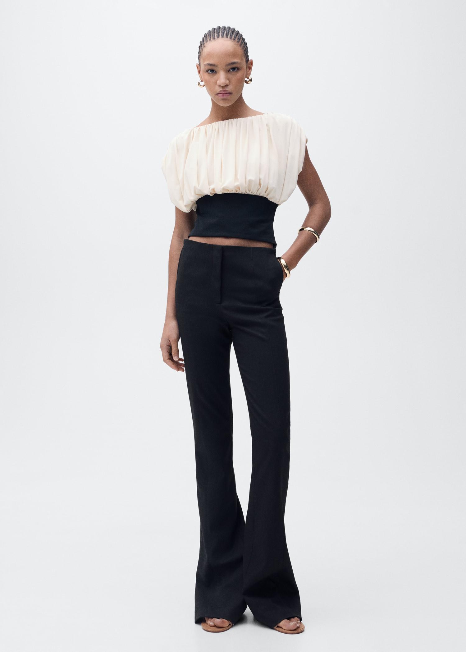 Combined draped top - Women | MANGO USA Product Image