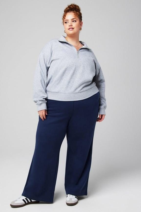Cozy Fleece Wide Leg Sweatpant Product Image