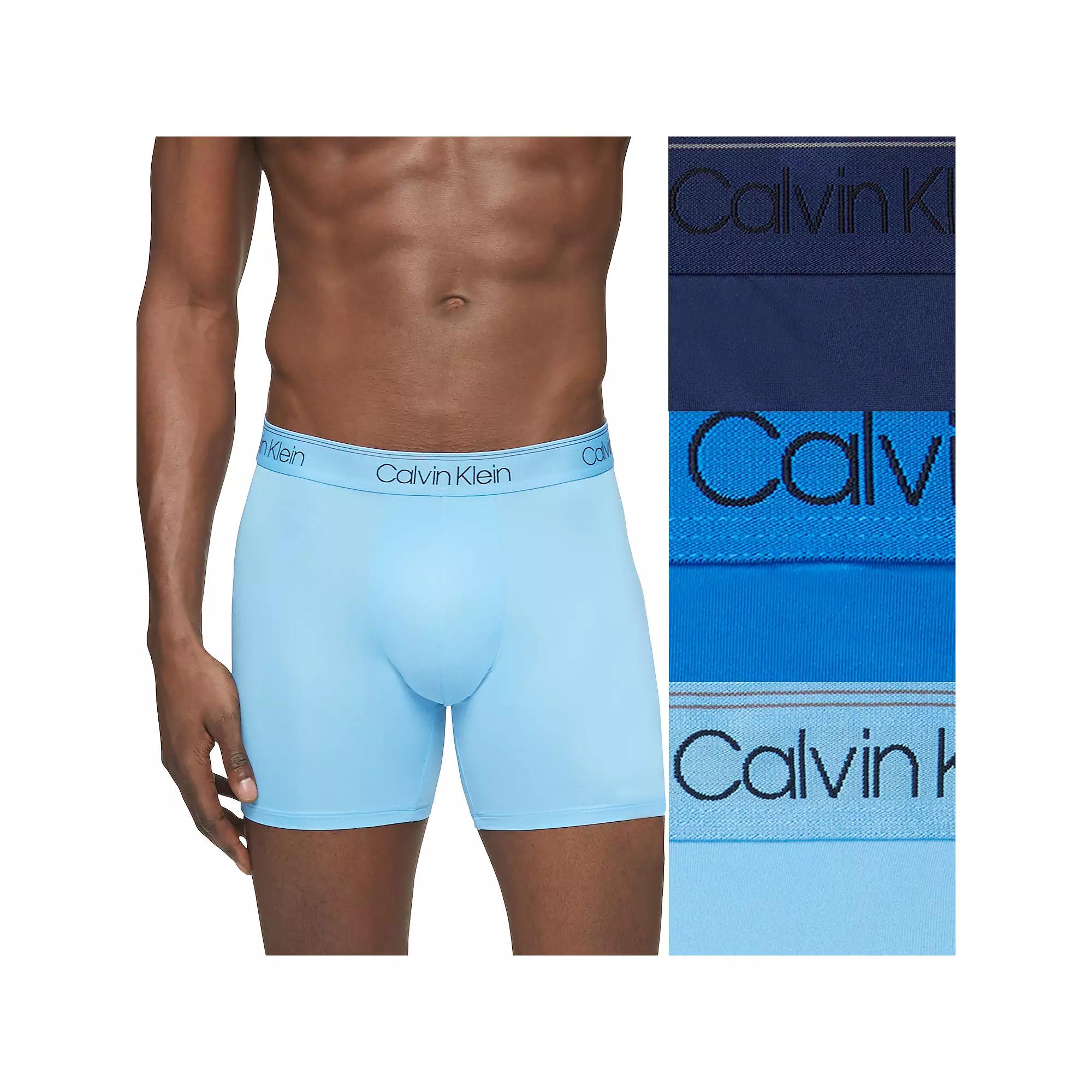 Calvin Klein Microfiber Stretch Wicking Boxer Briefs, Pack of 3 Product Image