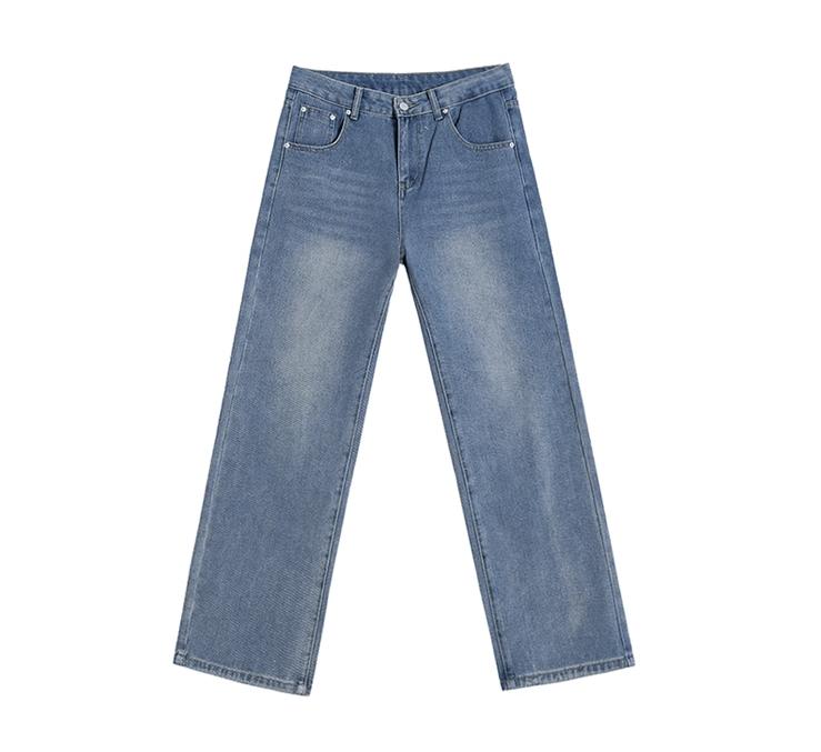 RT No. 11516 BLUE STRAIGHT DENIM JEANS Product Image