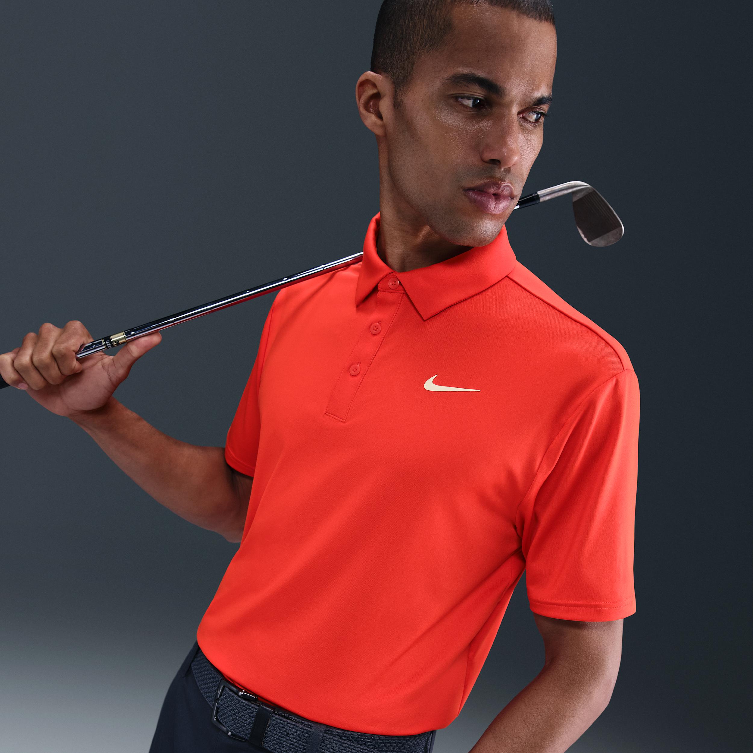 Nike Mens Tour Dri-FIT Solid Golf Polo | FZ7481-440 Product Image