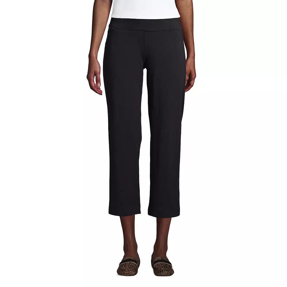 Women's Lands' End Starfish Straight-Leg Pull-On Crop Pants,  Product Image