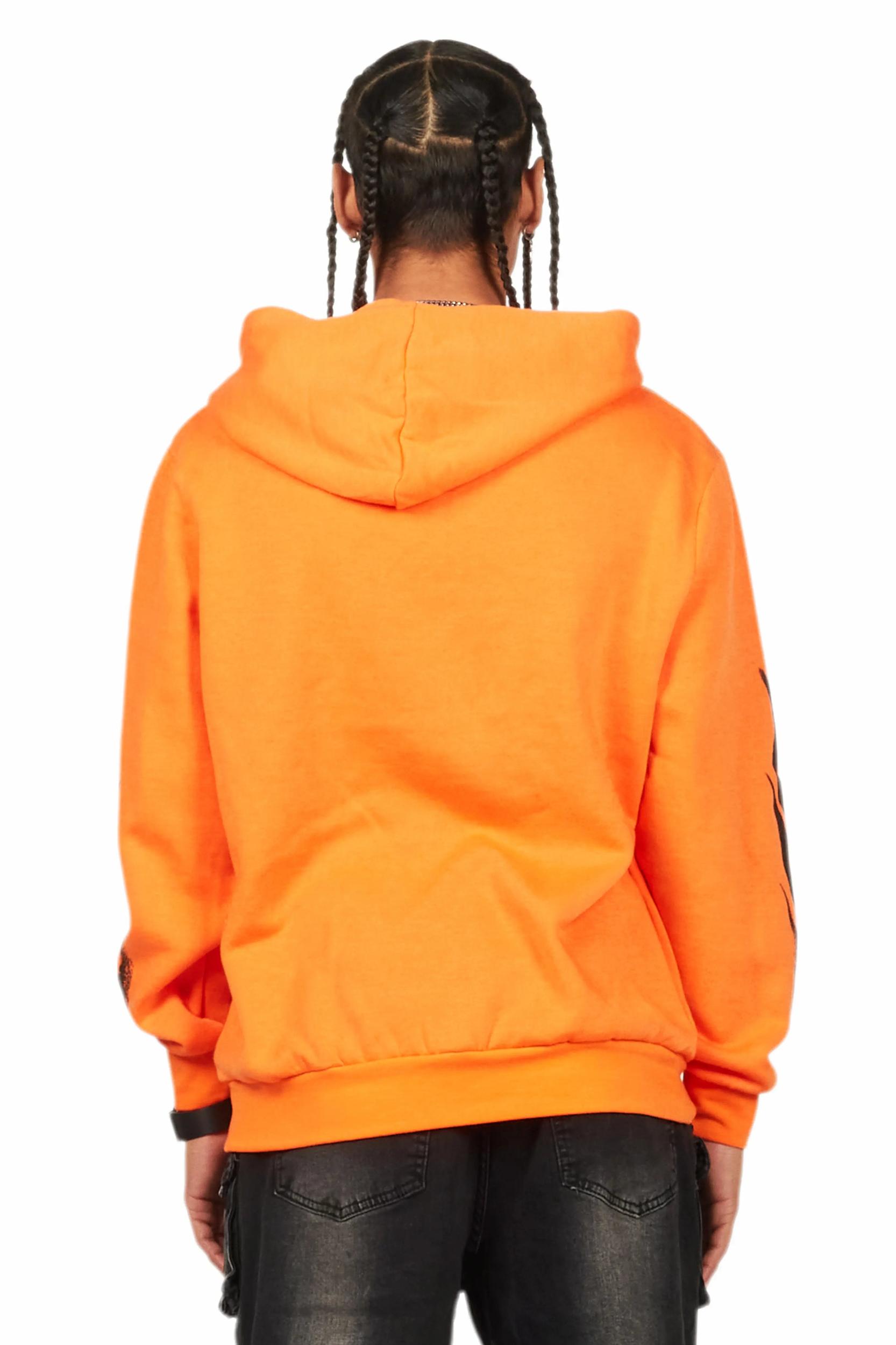 Banyan Orange Graphic Hoodie Male Product Image