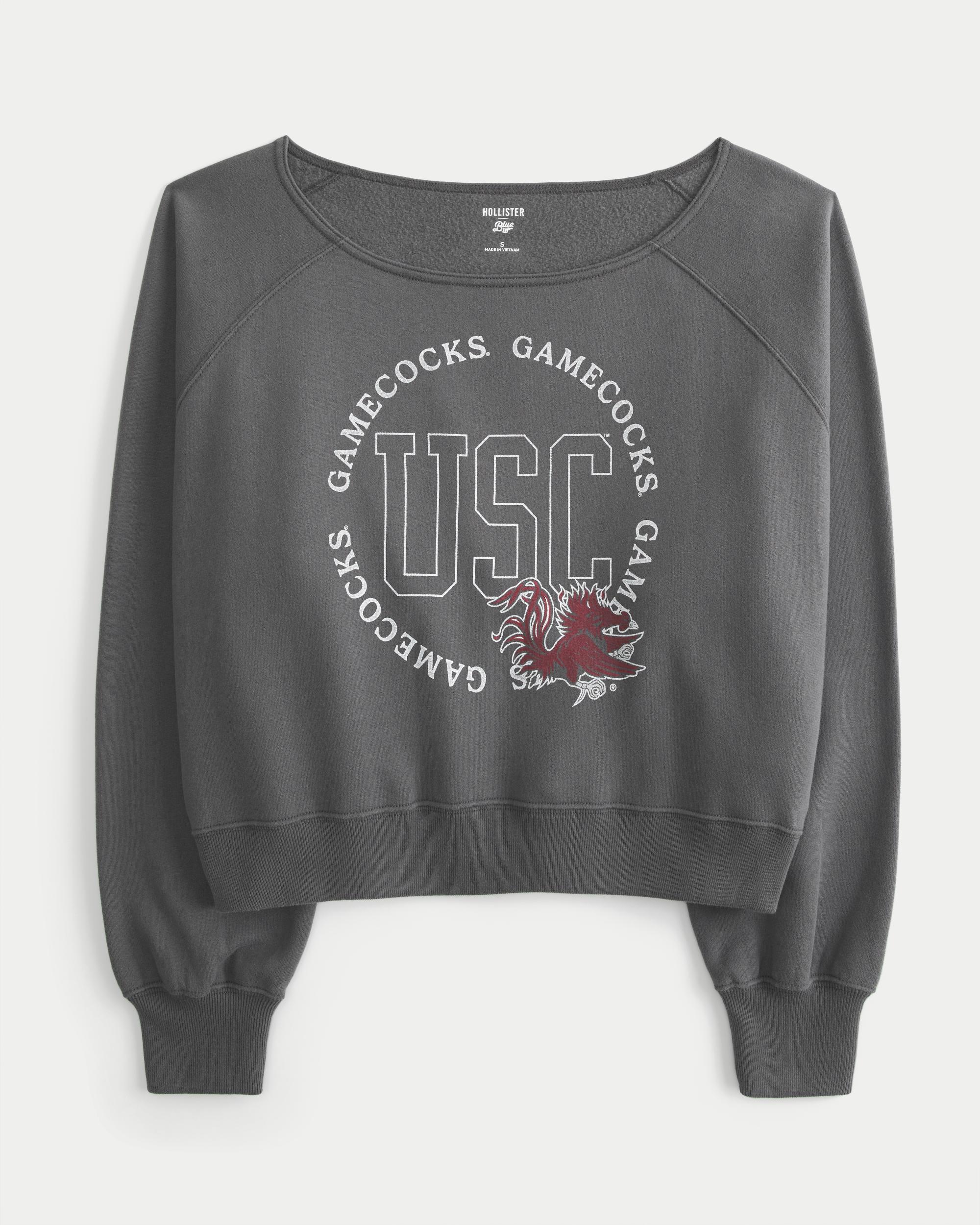 Easy Off-the-Shoulder Indiana University Graphic Sweatshirt Product Image