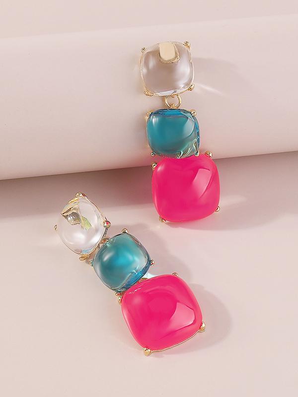 Geometric Drop Earrings Earrings Accessories Product Image