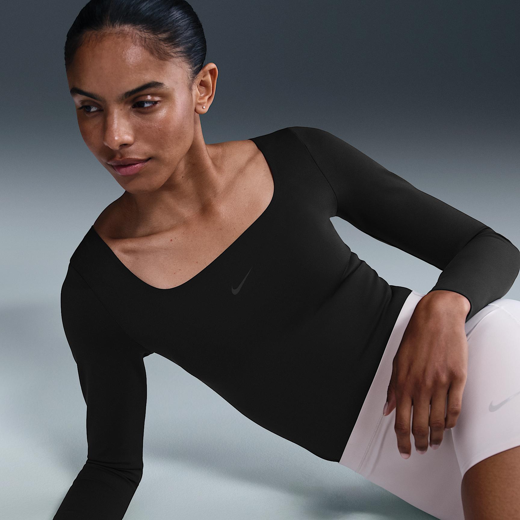 Nike Womens Form Long-Sleeve Bodysuit | HQ8296-011 Product Image