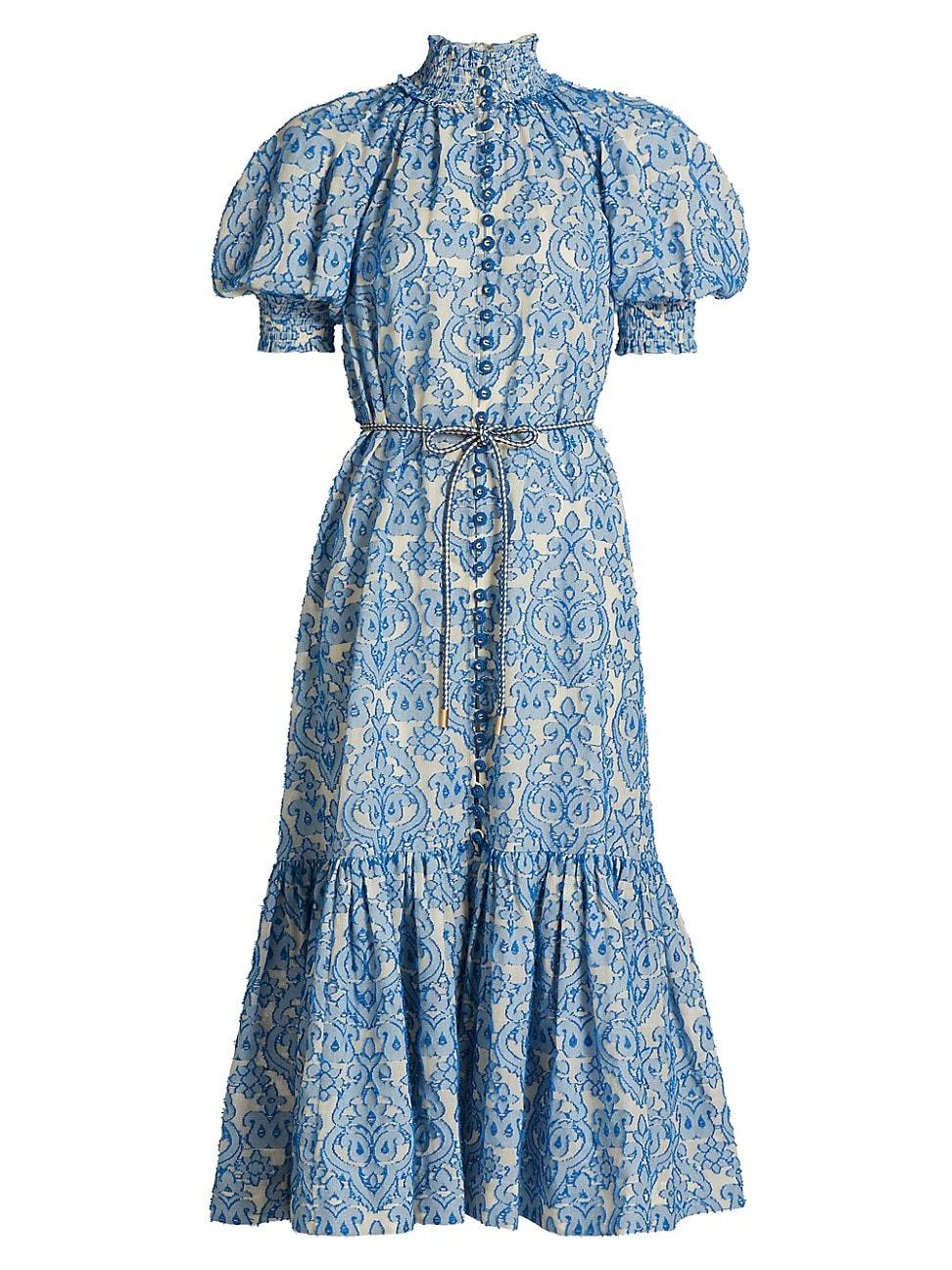 Womens Wylie Lantern Cotton Midi-Dress Product Image