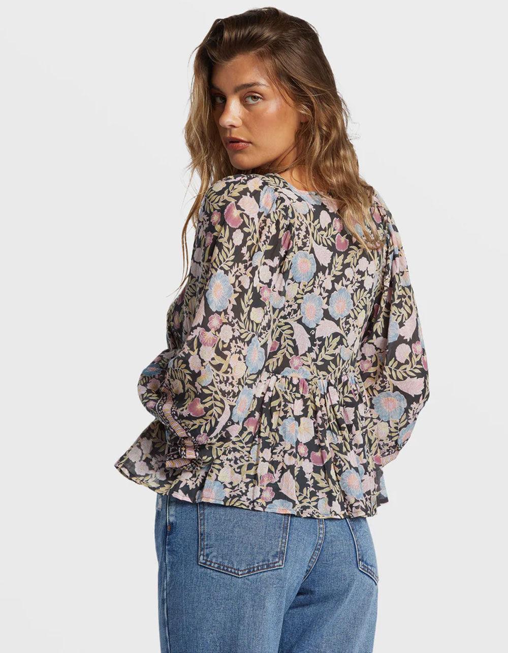 BILLABONG Adore You Womens Top - BLACK COMBO Product Image