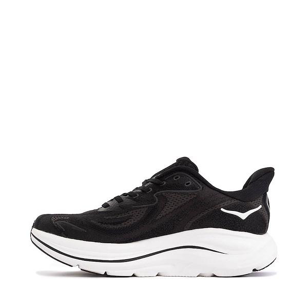 Womens HOKA Clifton 10 Athletic Shoe - Black / White Product Image
