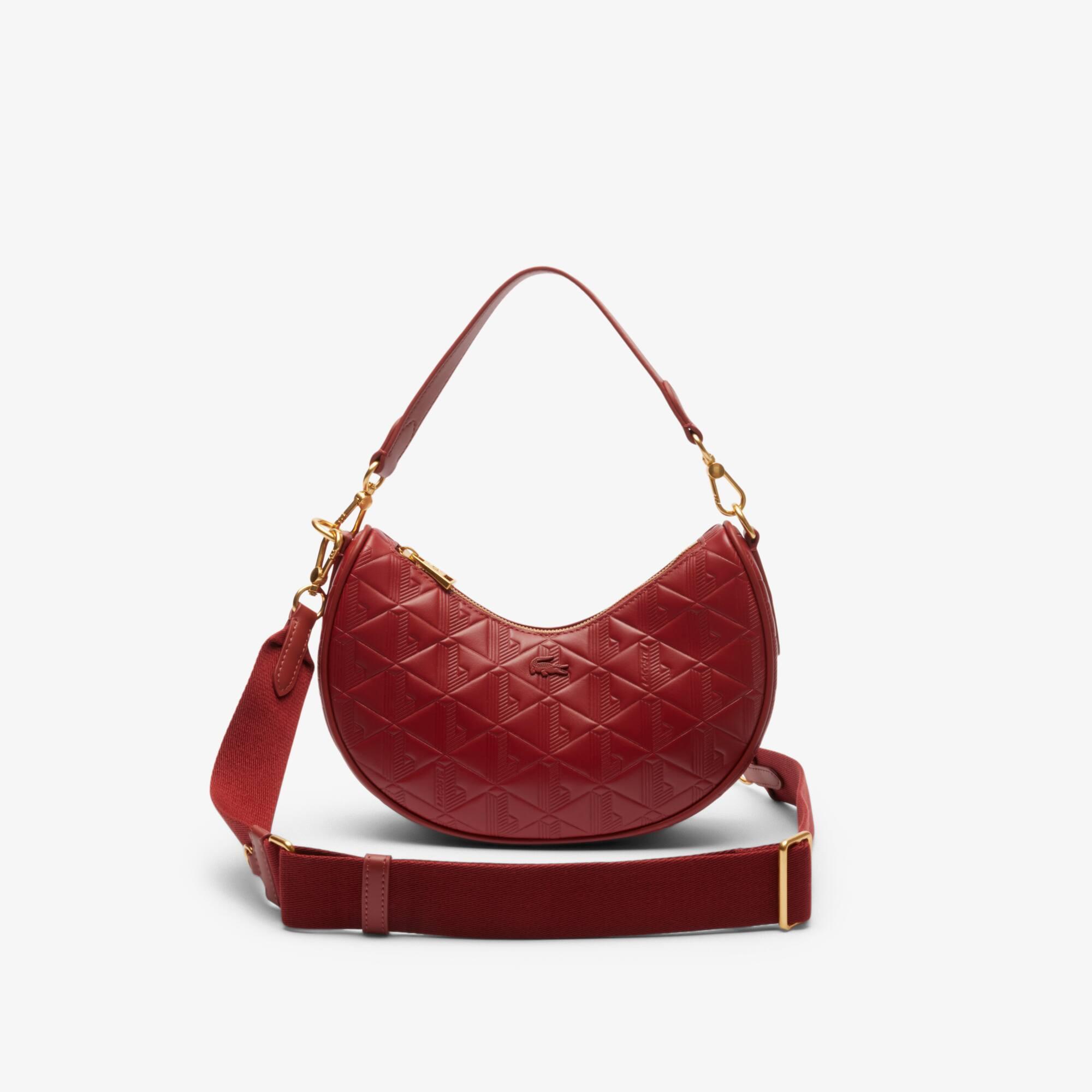 Maheki Embossed Leather Half Moon Purse Product Image