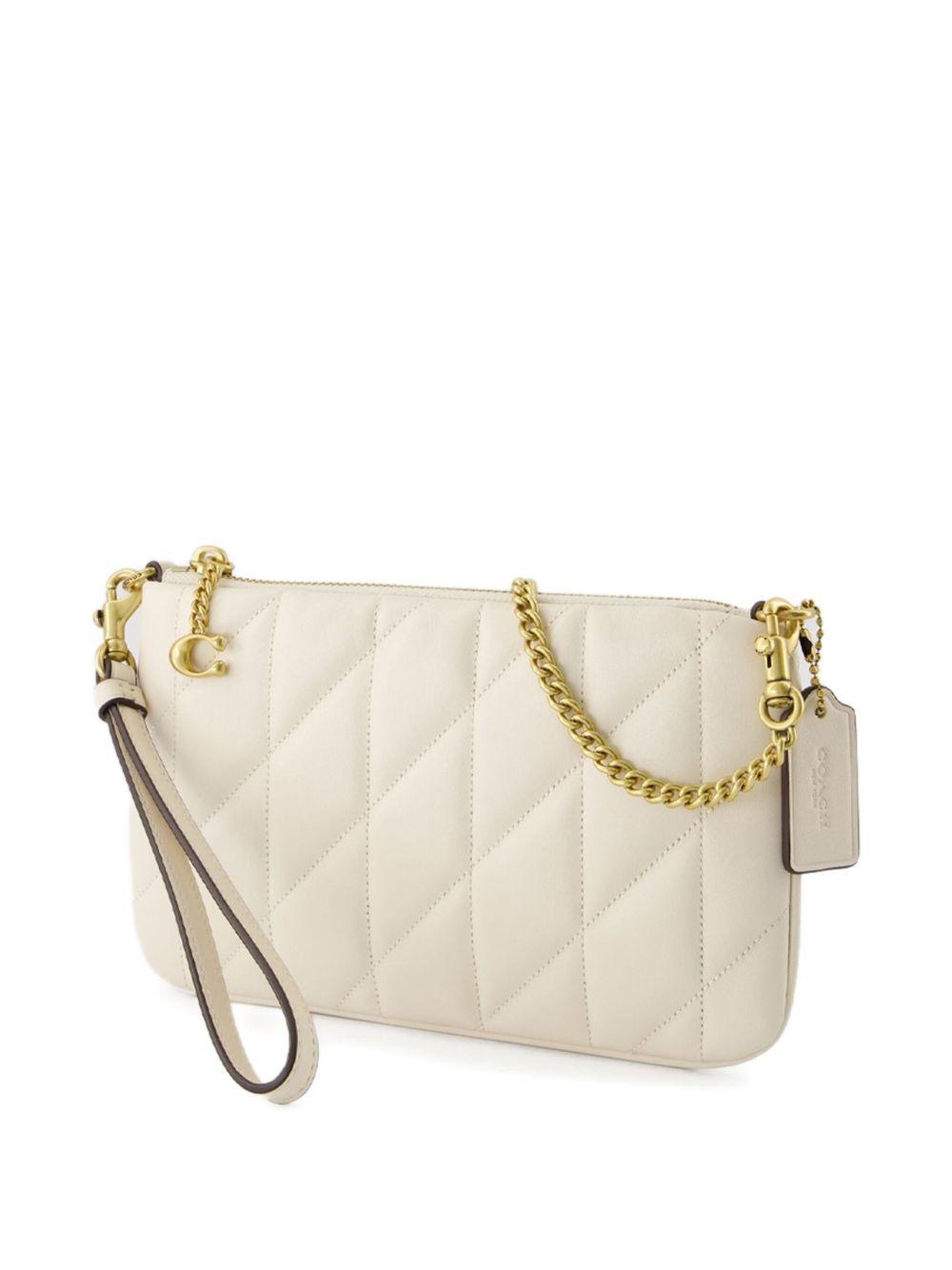 quilted leather clutch bag Product Image