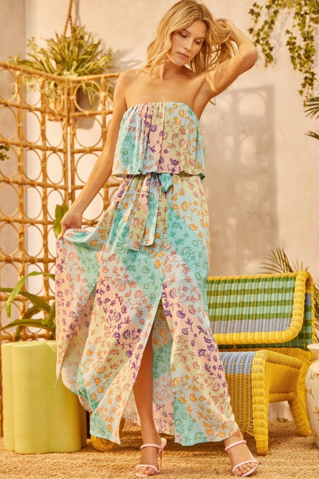 Floral Sleeveless Maxi Dress Product Image