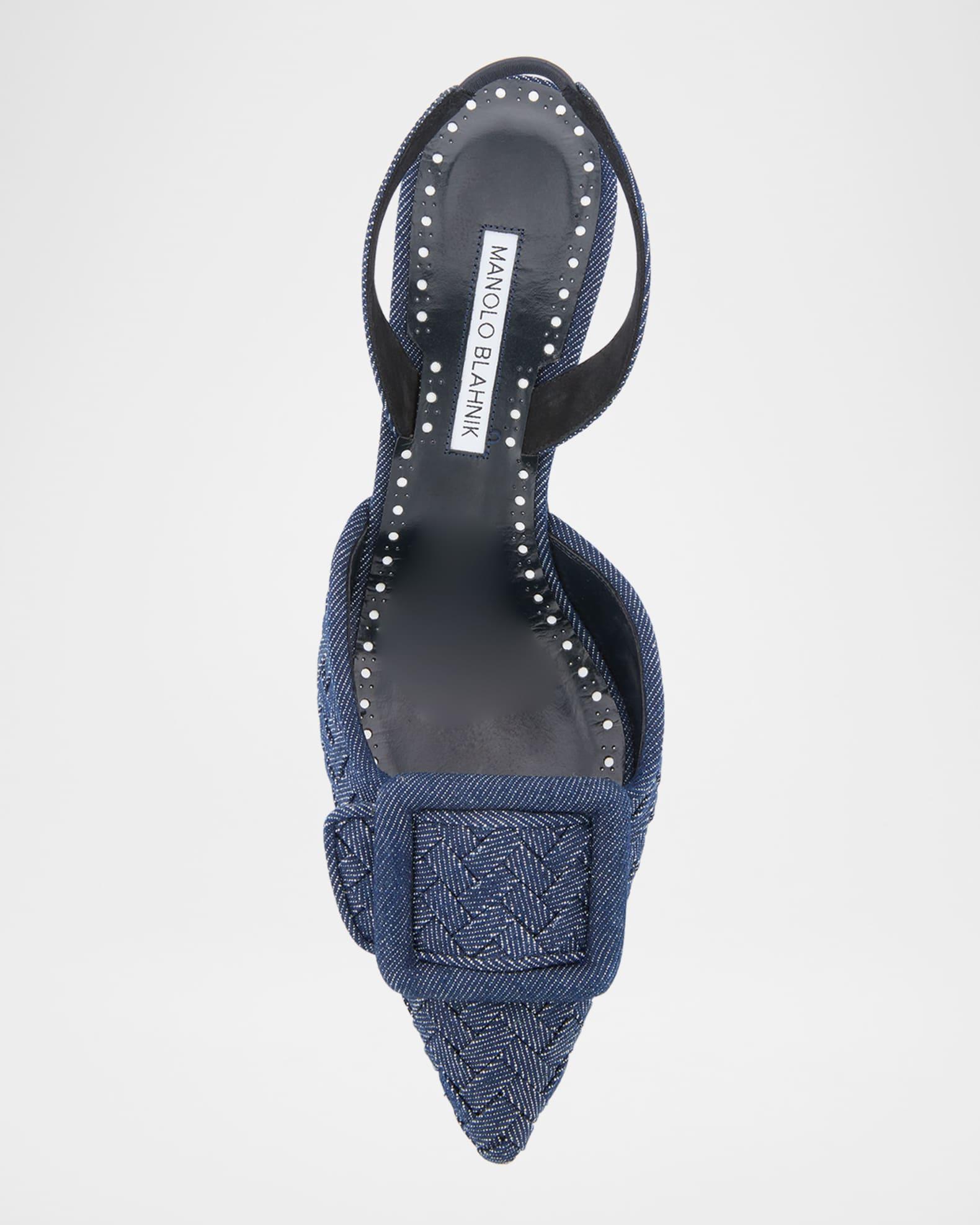 Maysli Chambray Buckle Slingback Pumps Product Image