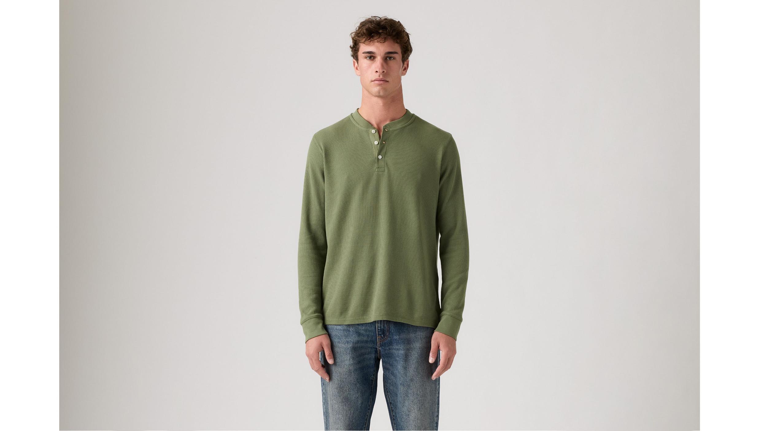 Long Sleeve Thermal Henley Product Image