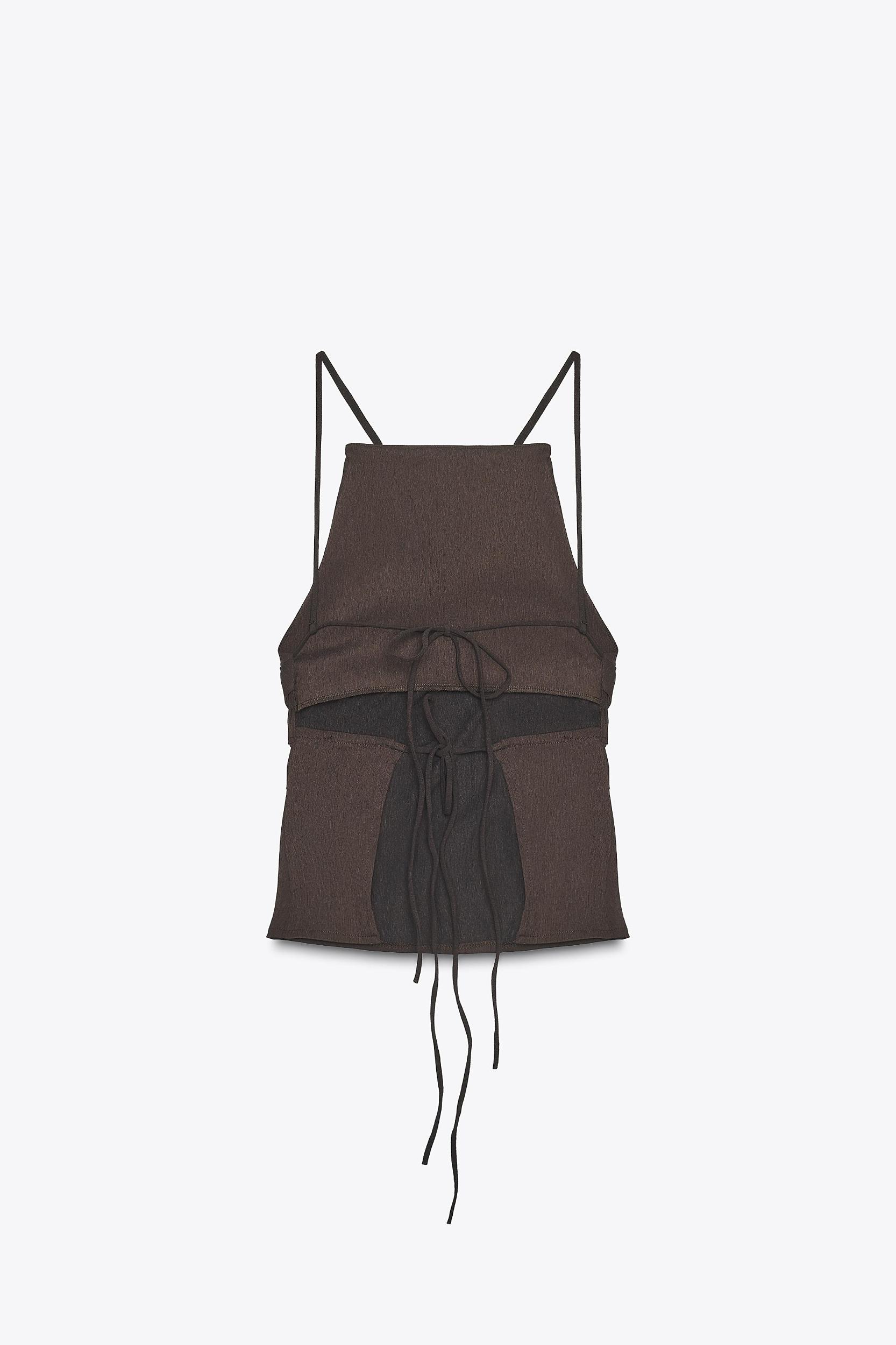 OPEN-BACK PLEATED TOP Product Image