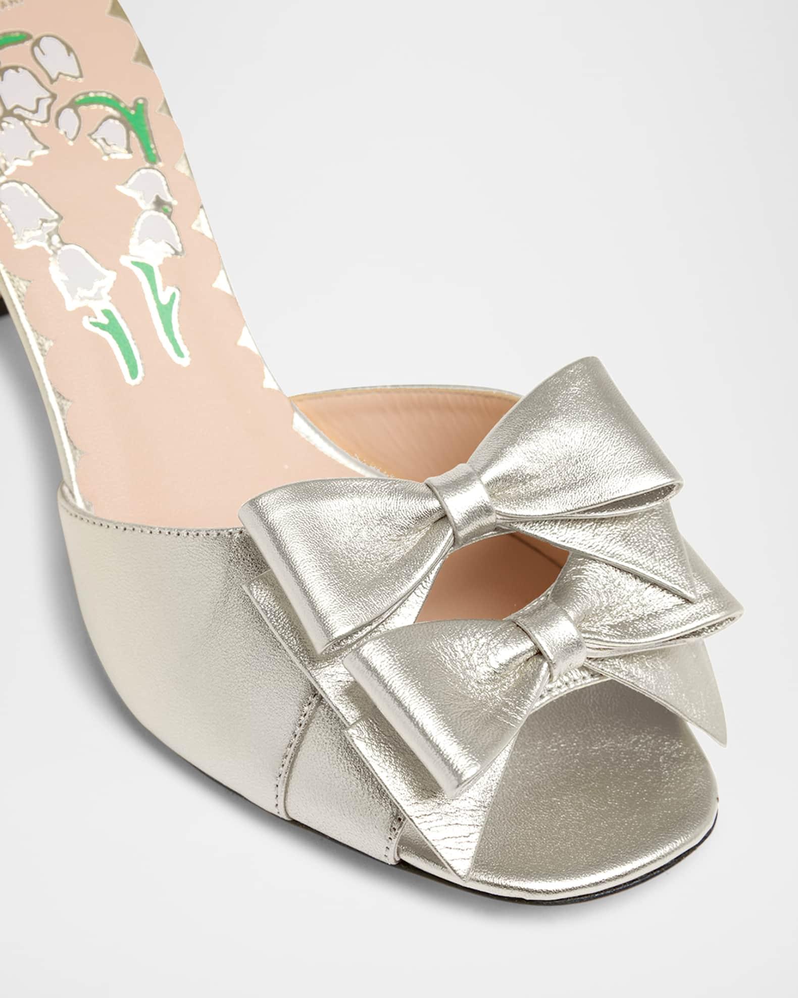 Bowow Logo Metallic Leather Sandals Product Image