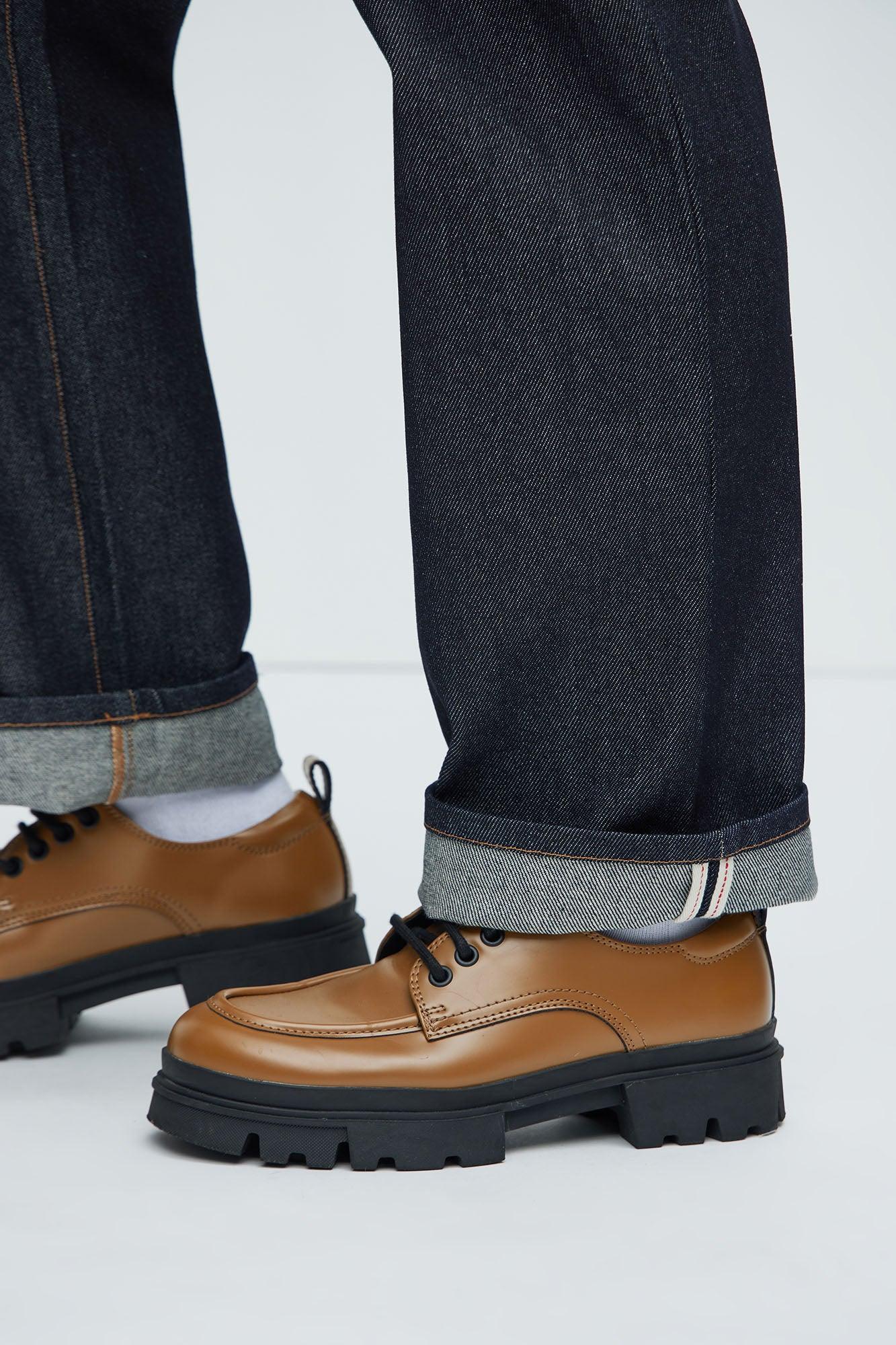 Collin Raw Denim Straight Jeans  - Indigo Product Image