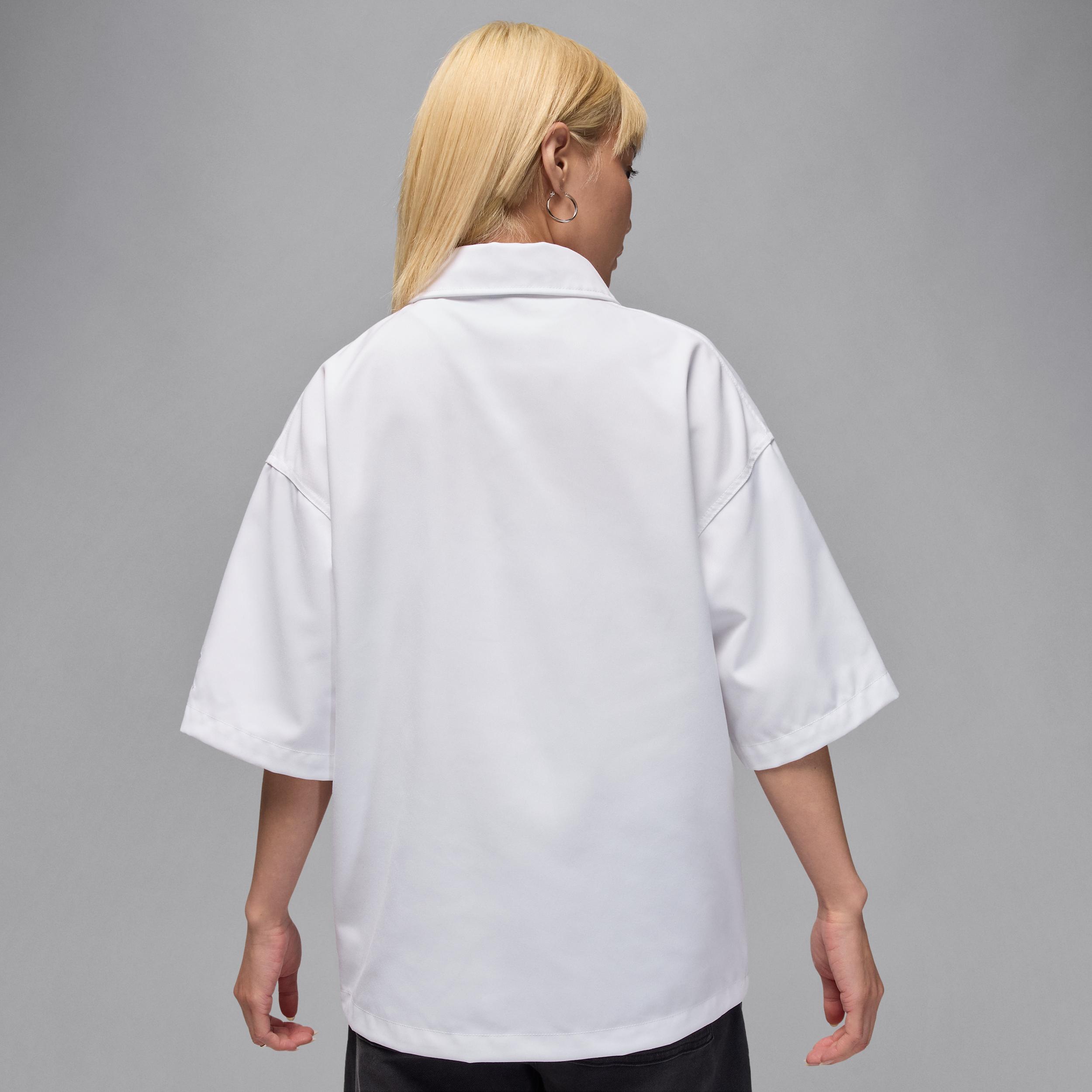 Womens Jordan Flight Woven Short-Sleeve Top | HQ9199-101 Product Image