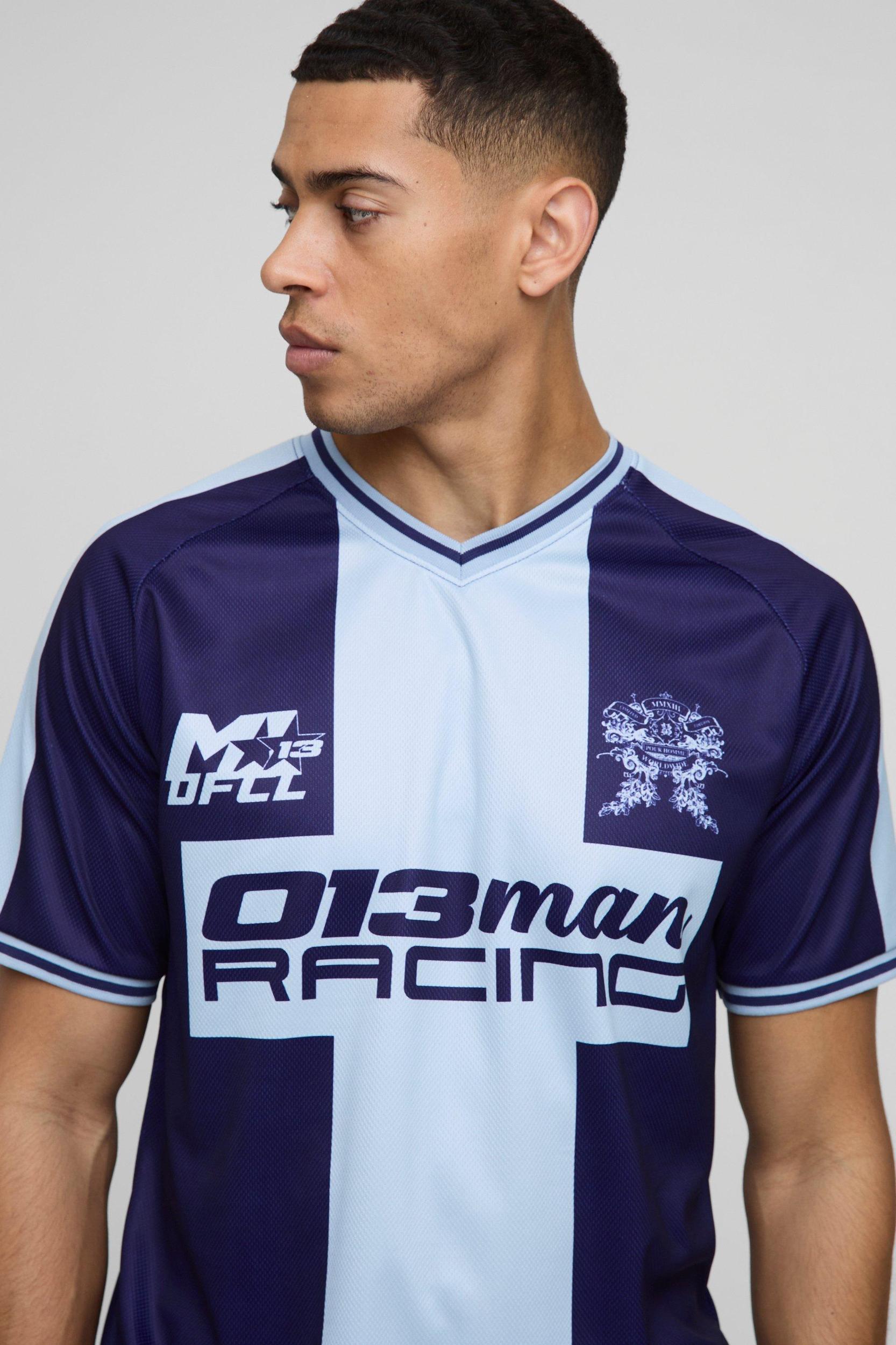 Regular Fit Man Racing Mesh Sports Top | boohooMAN USA Product Image