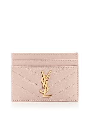 Womens Cassandre Matelasse Card Case in Grain De Poudre Embossed Leather Product Image