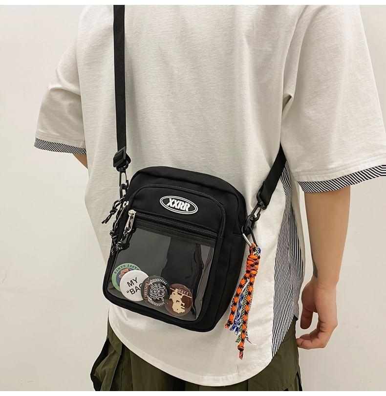 Set: PVC Panel Crossbody Bag + Brooch + Bag Charm Product Image