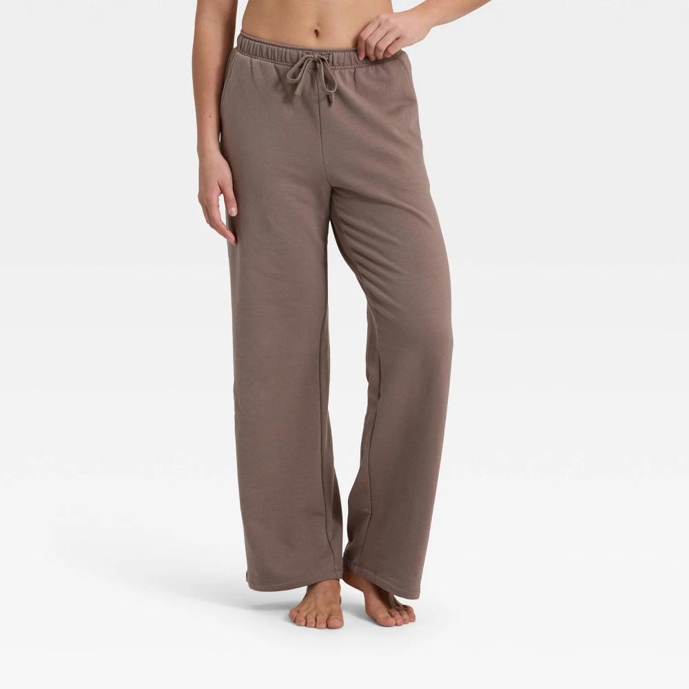 Women's Fleece Wide Leg Sweatpants - Auden™ Black XXL Product Image