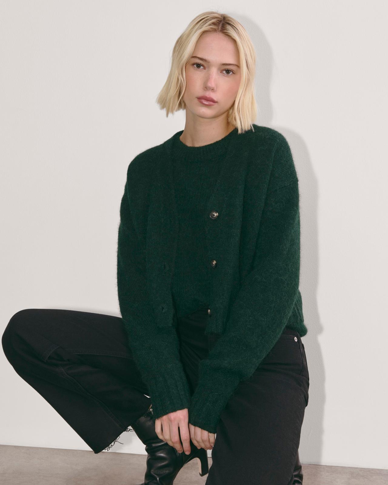 Womens Boxy Cardigan in Alpaca by Everlane Product Image