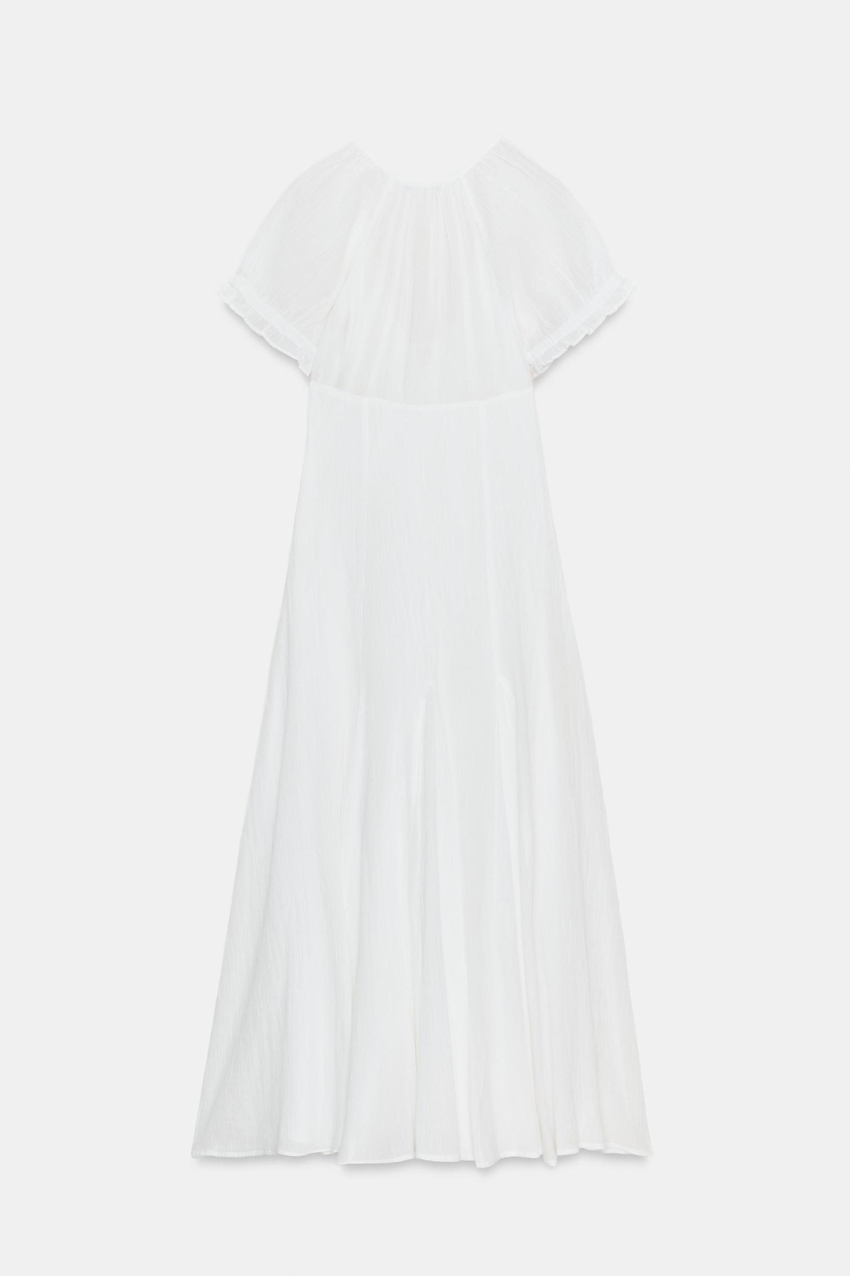 CHIFFON GODET MIDI DRESS Product Image