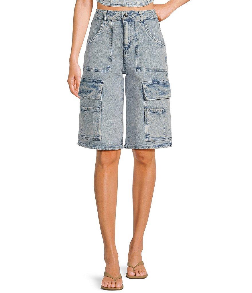 GB Denim Cargo Bermuda Jorts Product Image