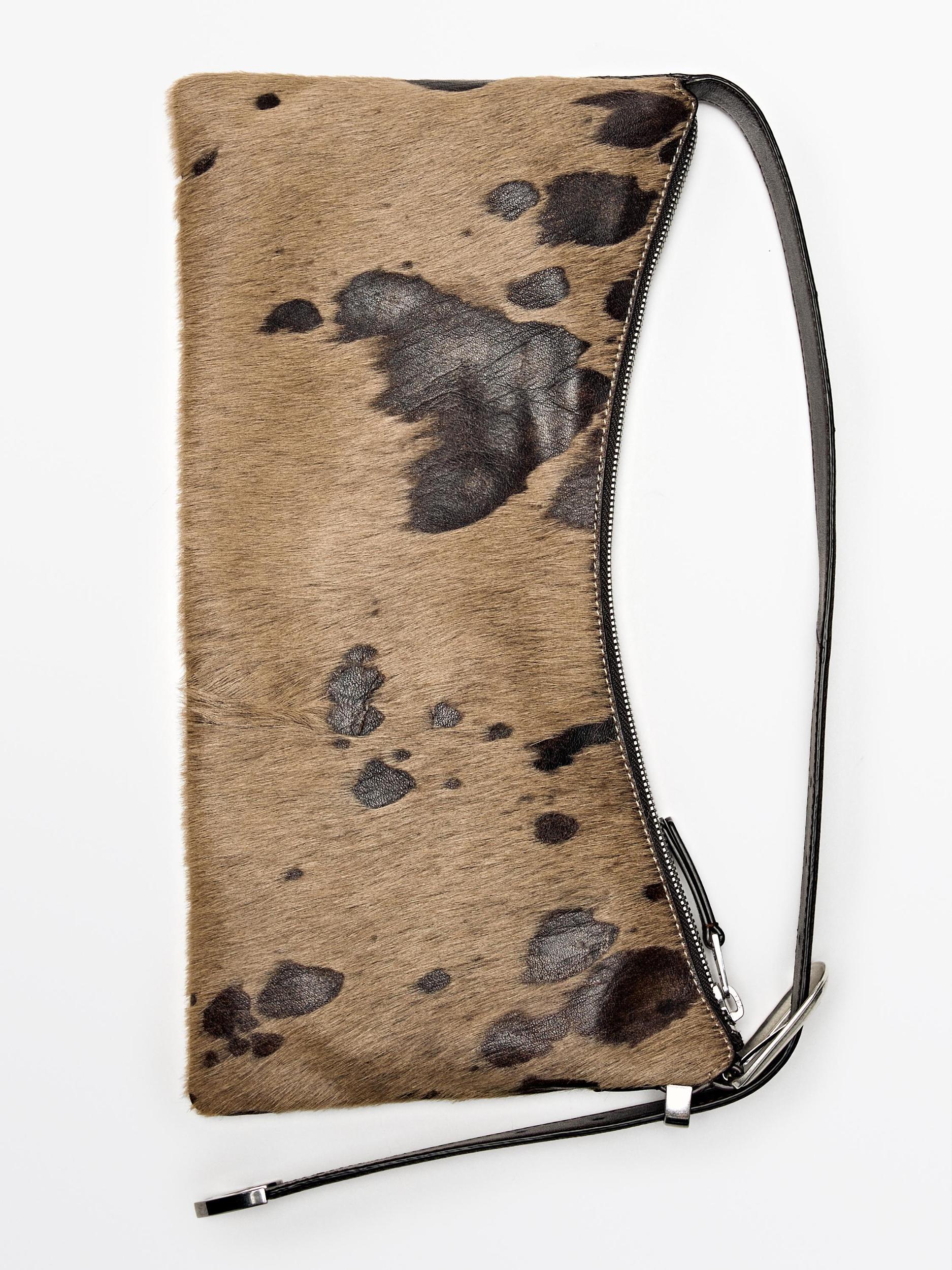 Animal print hair-on leather bag Product Image