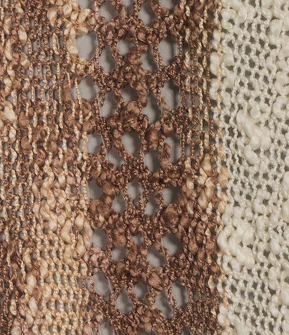 Angie Long Sleeve Open Weave Pullover Sweater Product Image