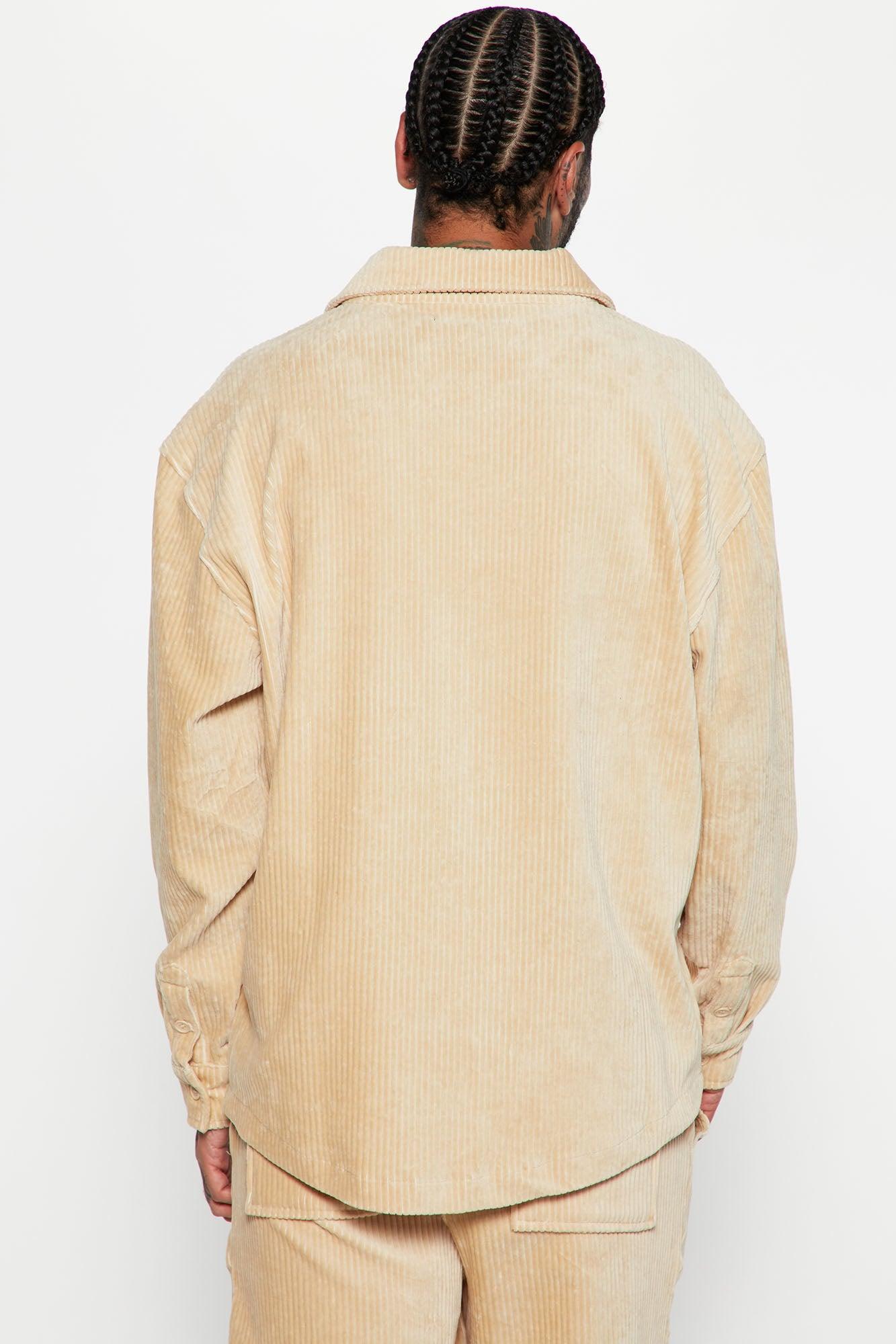 Luxury Knit Ribbed Shirt - Tan Product Image