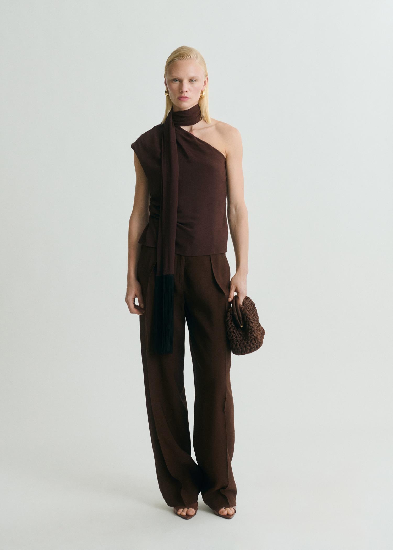 Pleat detail pants - Women | MANGO USA Product Image