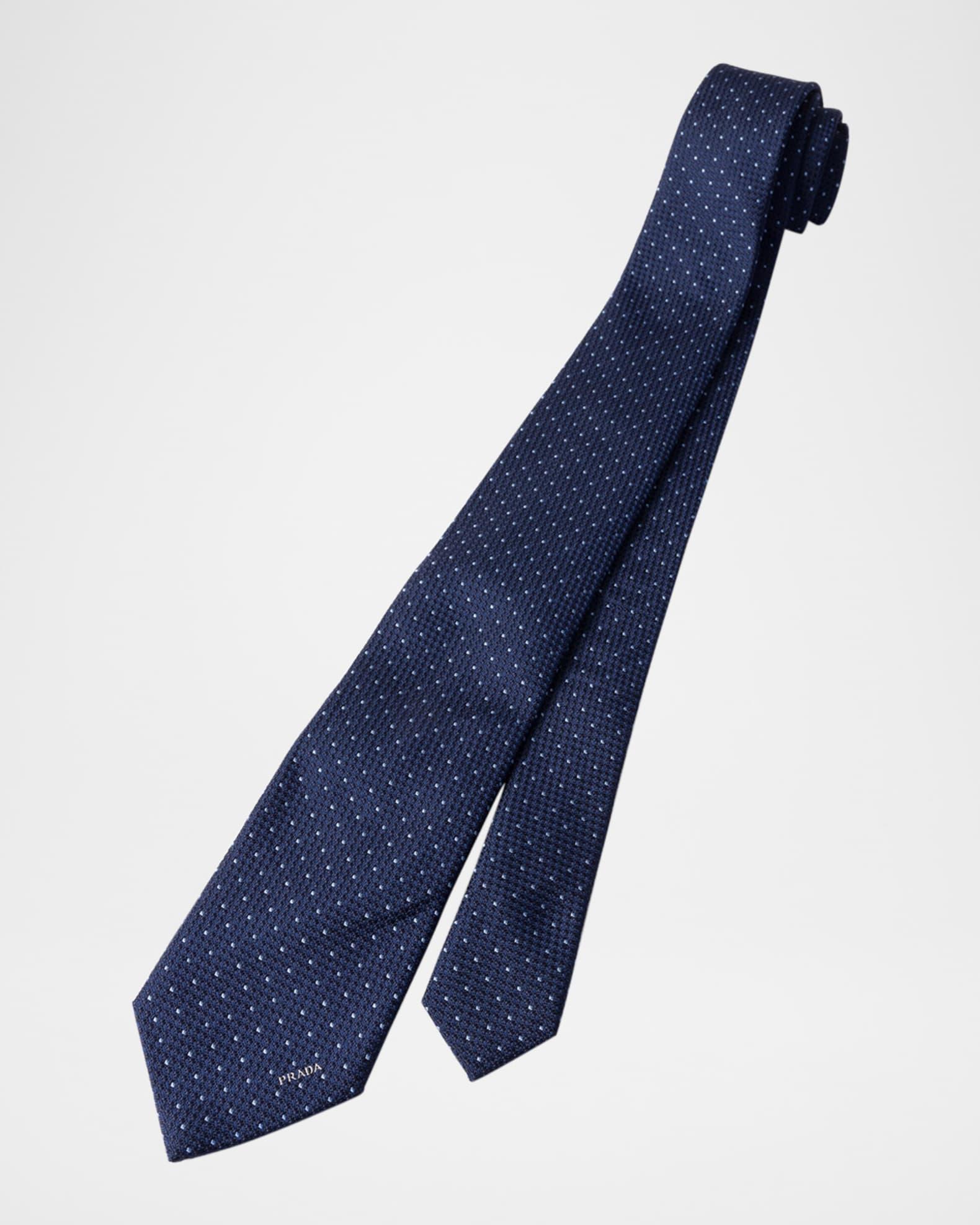 Men's Polka-Dot Silk Silk Tie Product Image