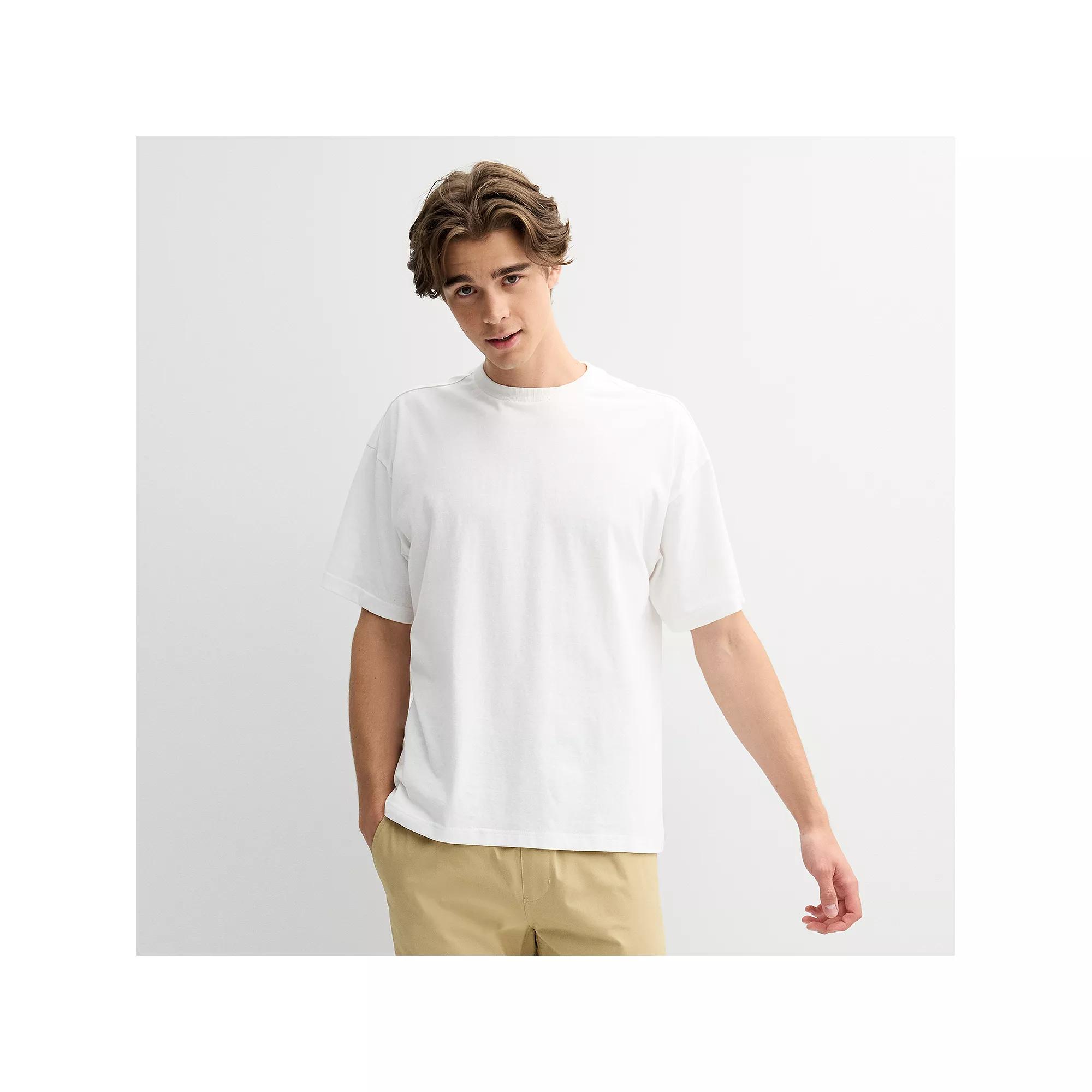 Men's Hollywood Short Sleeve Oversized Tee, Size: XXL, White Product Image