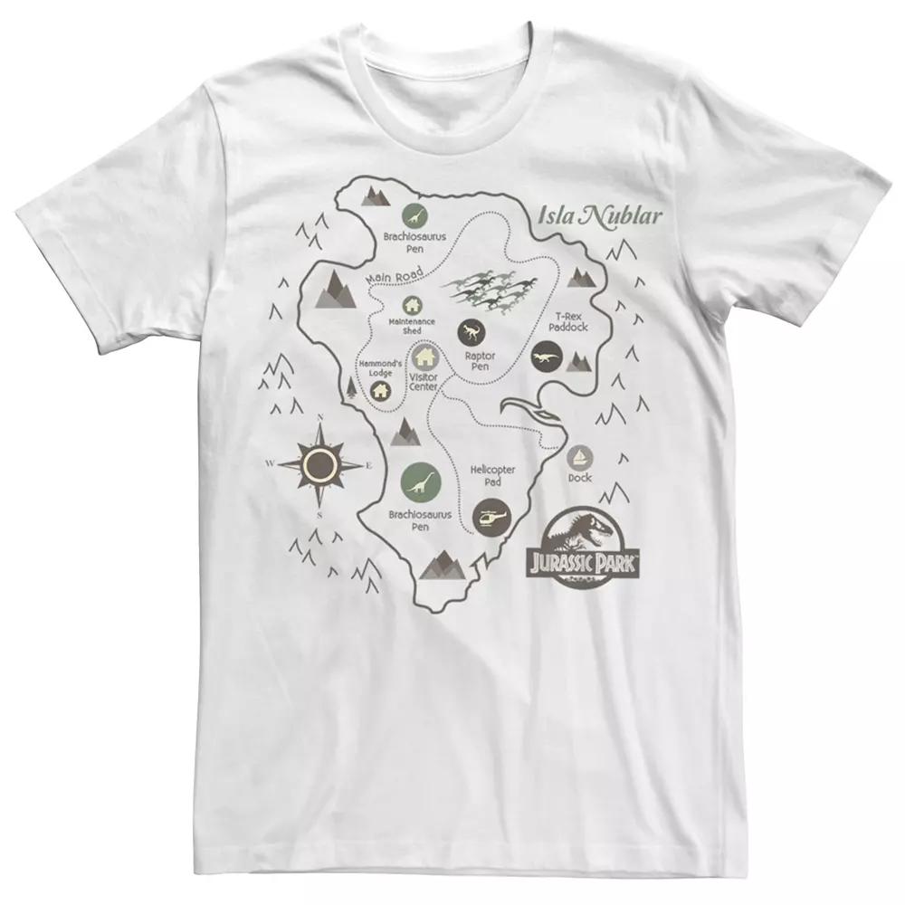Men's Jurassic Park Map Tee,  Product Image