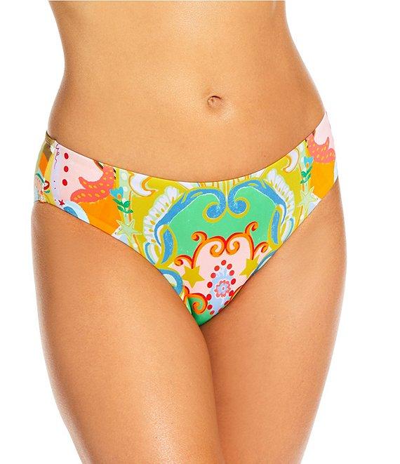 Antonio Melani Paisley Bonded Ruffle V-Neck Bralette Swim Top Product Image