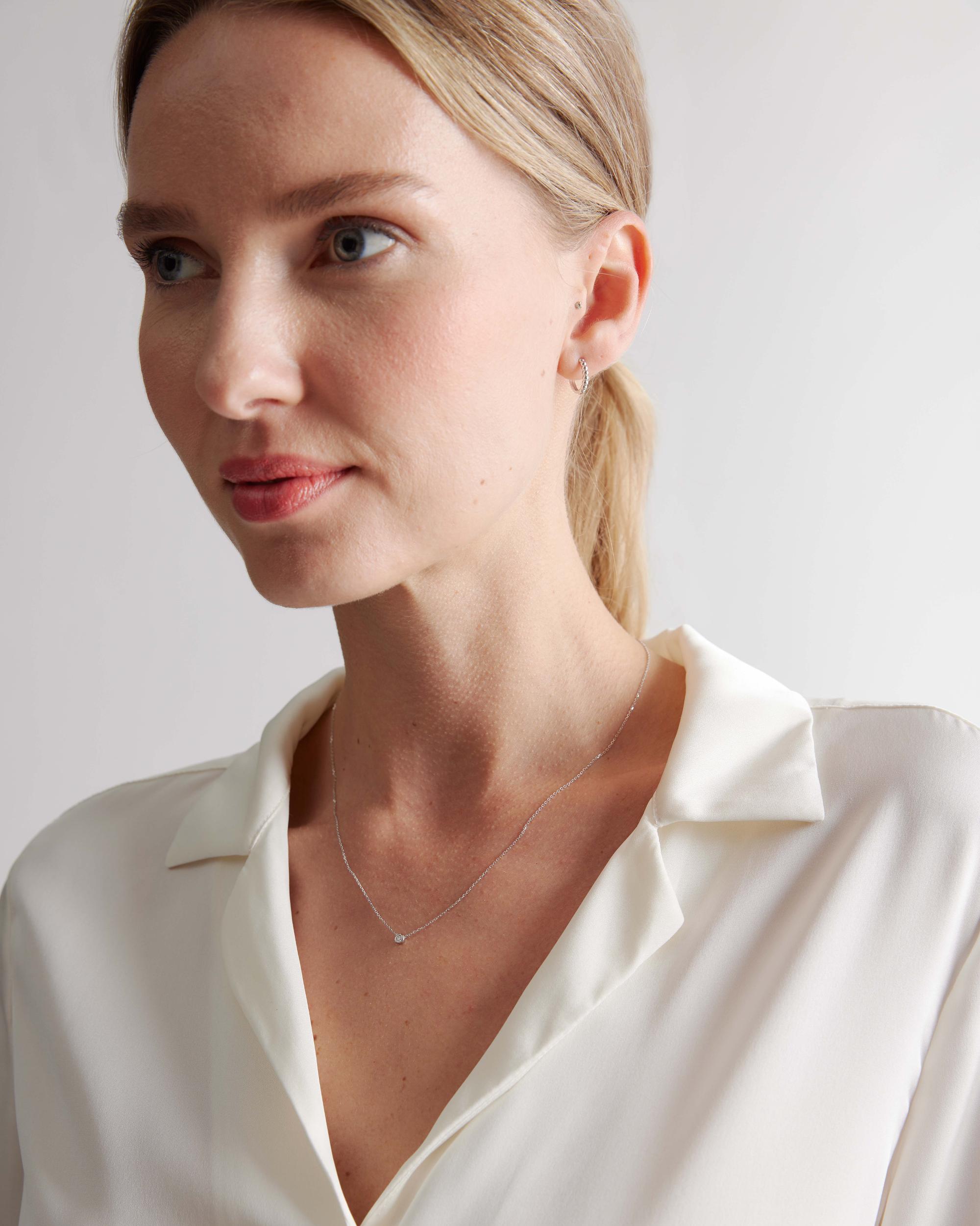 Quince | Women's 14k Gold Beaded Hoop Earrings Product Image