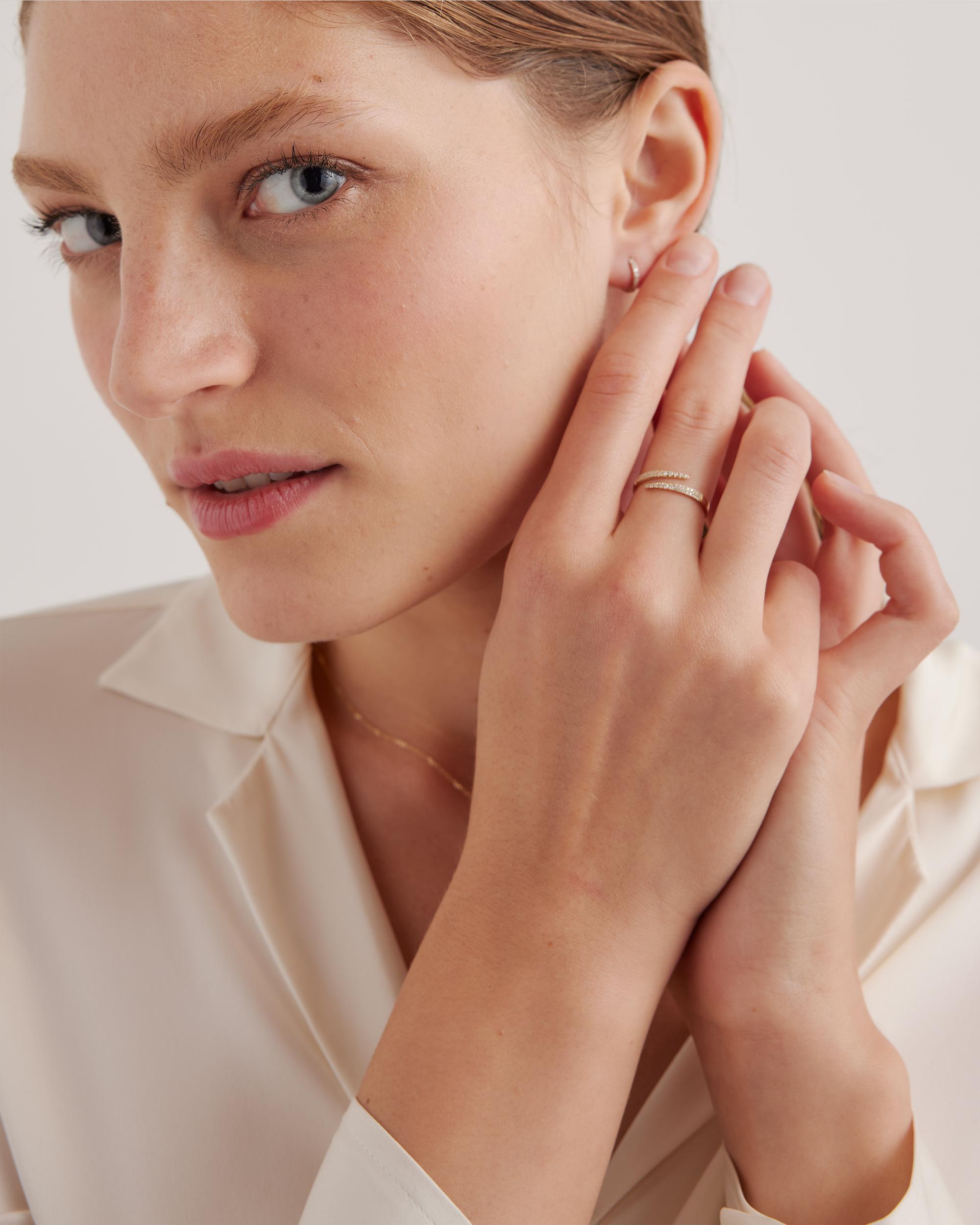 Quince | Women's 14K Gold Diamond Wrap Ring Product Image