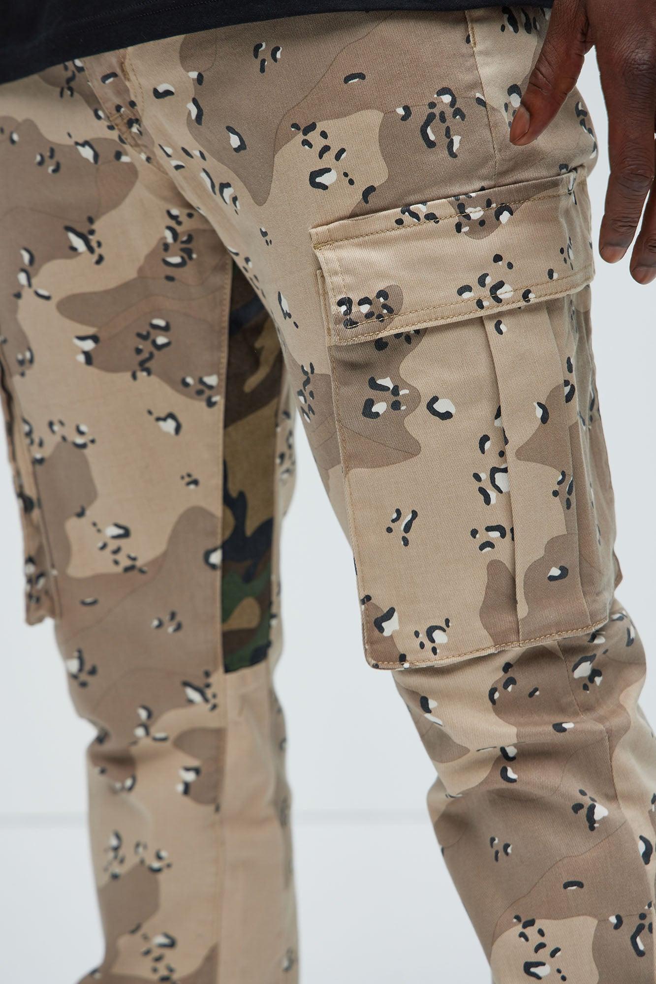 Commando Cargo Twill Flared Pants - Taupe Product Image