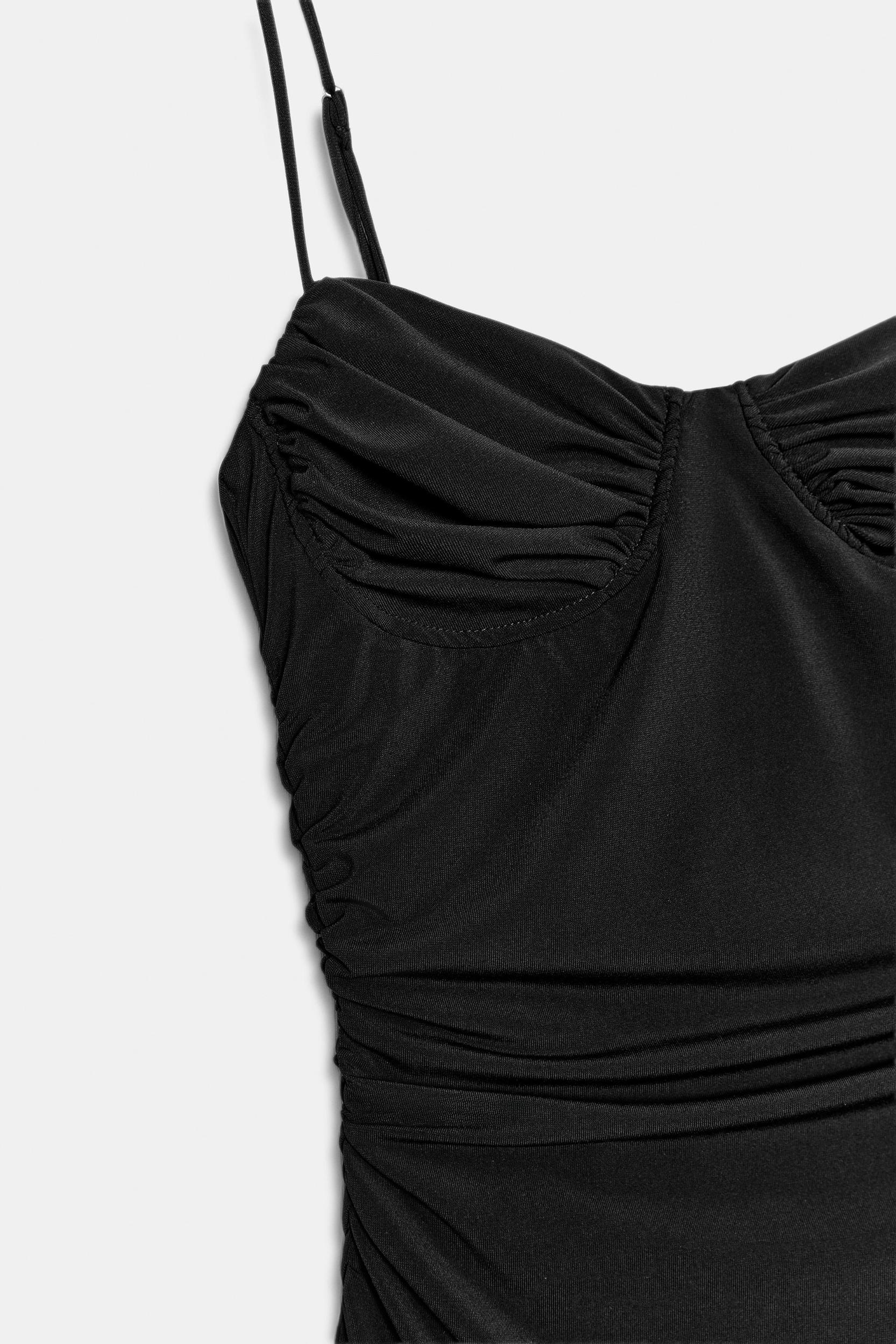 RUCHED STRAPPY MIDI DRESS Product Image