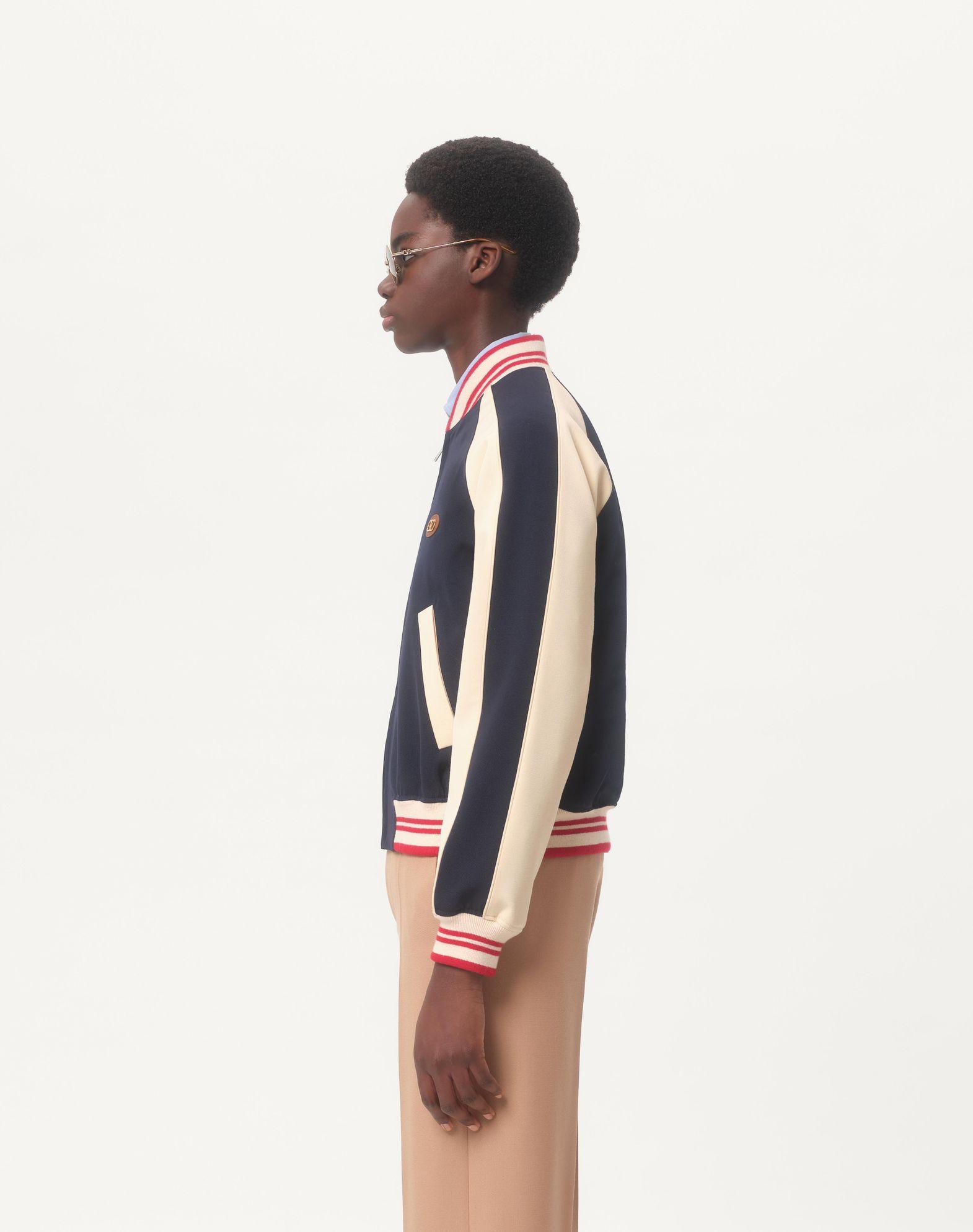 Wool And Cotton Bomber Jacket With Vlogo And Le Chat De La Maison Patch Product Image