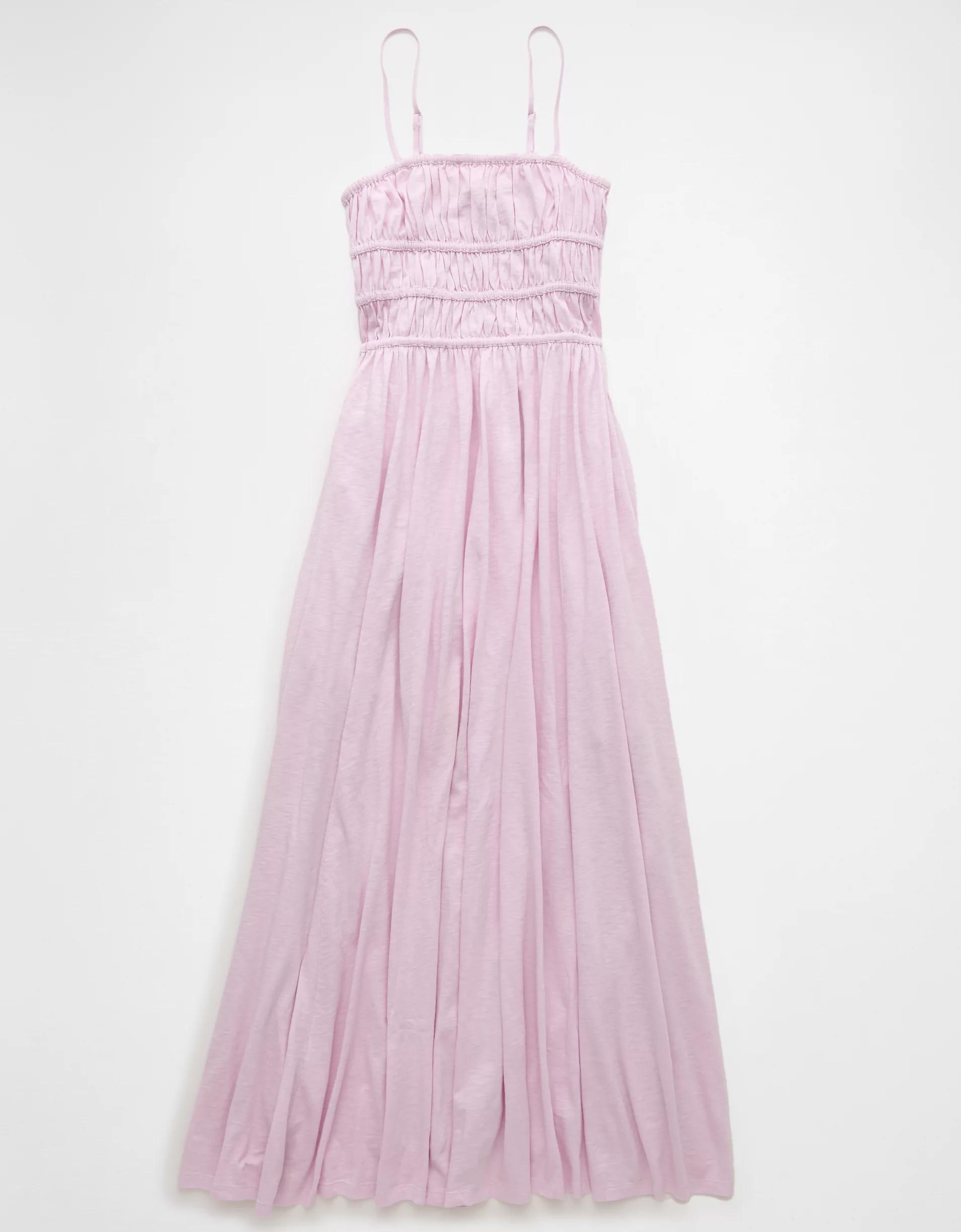 AE Sunchaser Knit Smocked Bodice Midi Dress Product Image